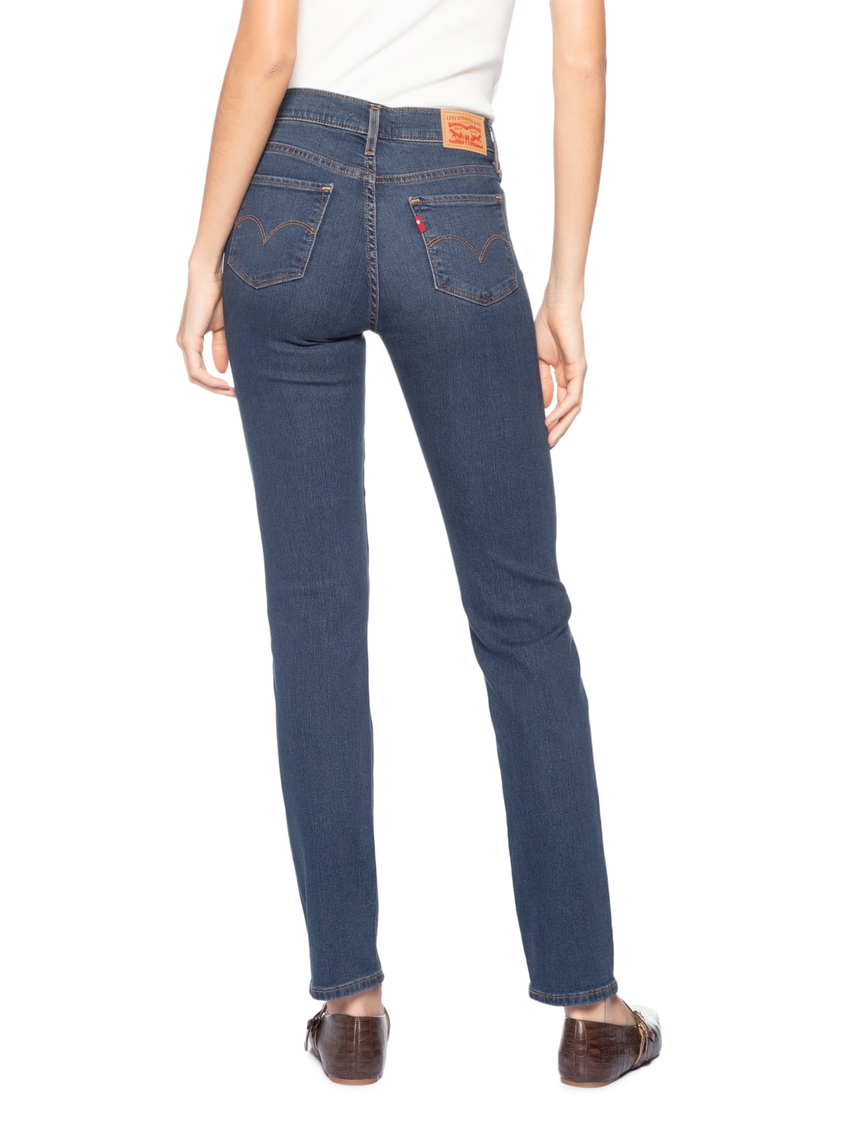 Calça Feminina 311 Shaping Straight Azul Levi's