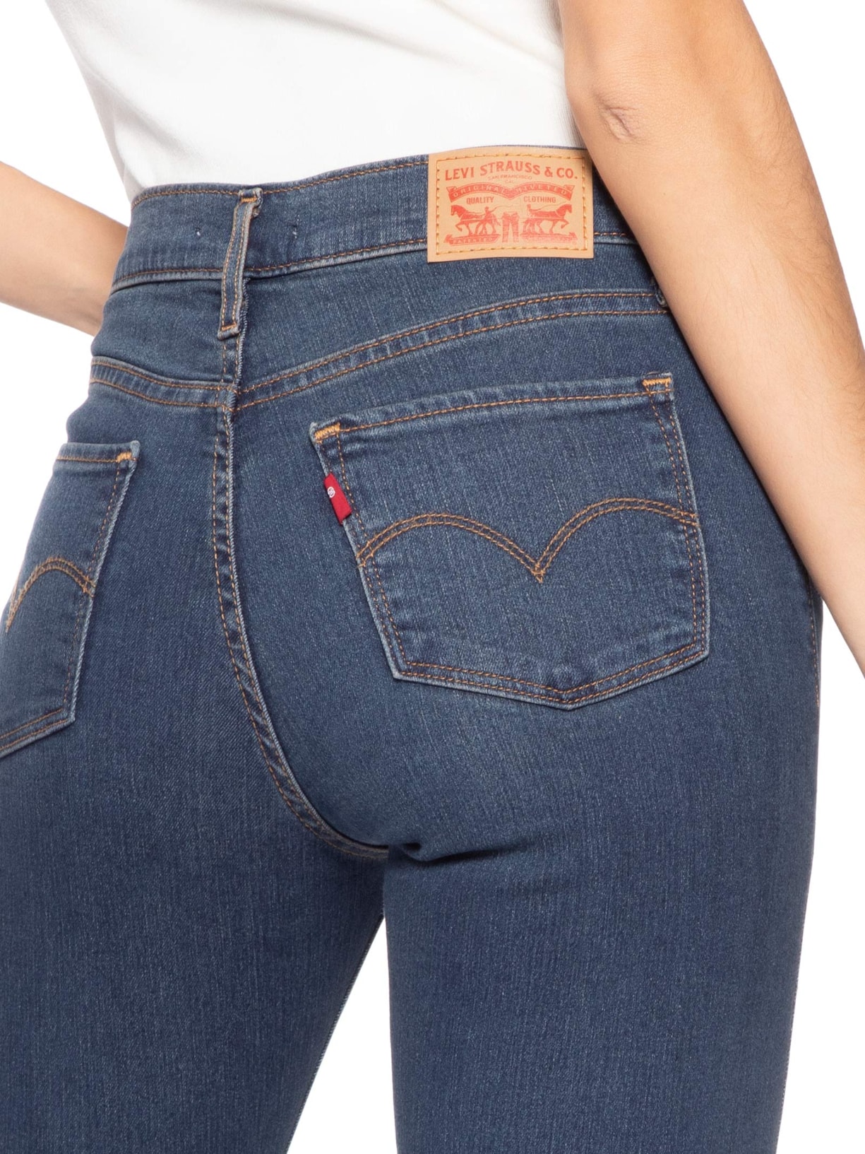 Calça Feminina 311 Shaping Straight Azul Levi's