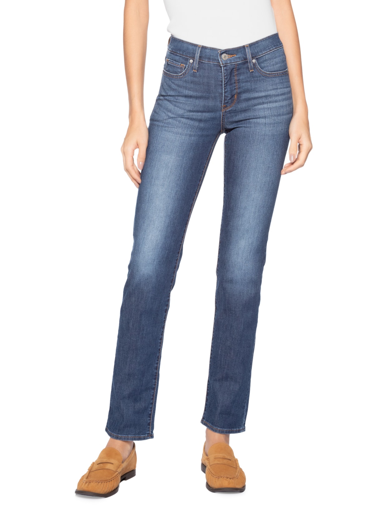 Calça Feminina 314 Shaping Straight Azul Levi's