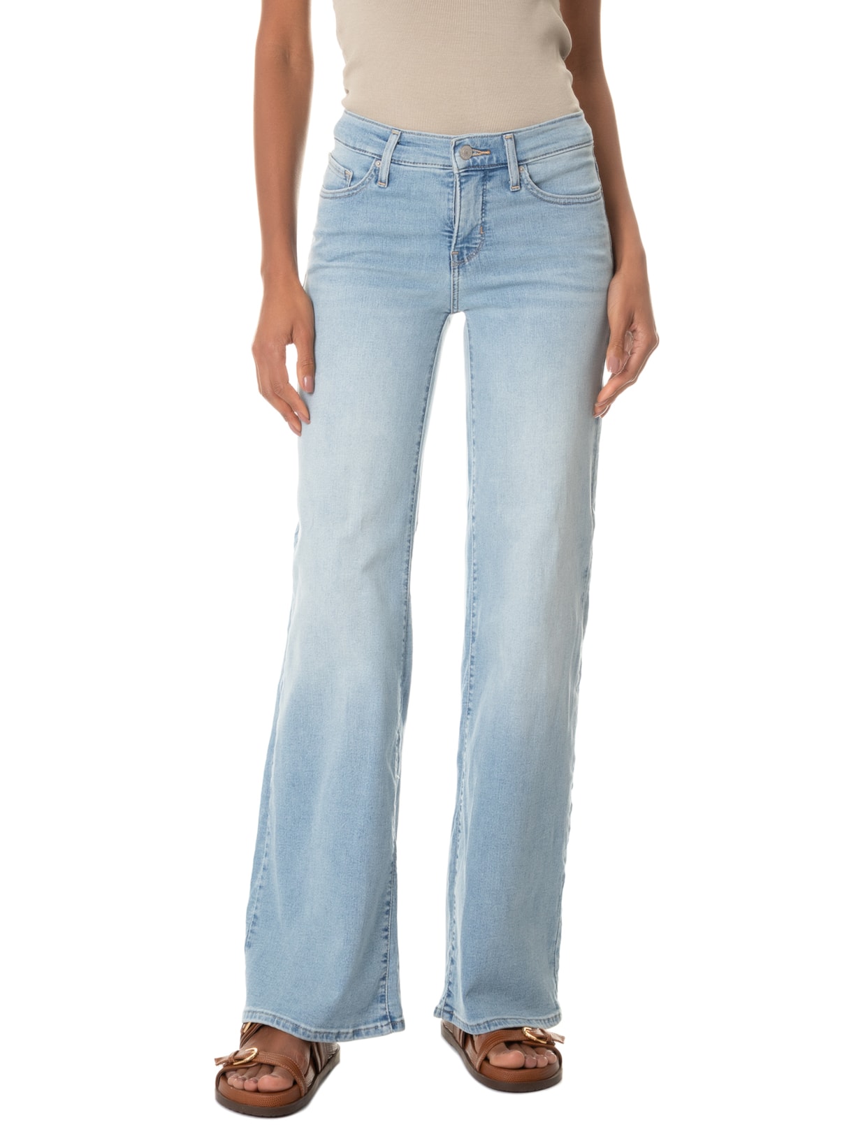 Calça Feminina 318 Shaping Wide Leg Azul Levi's