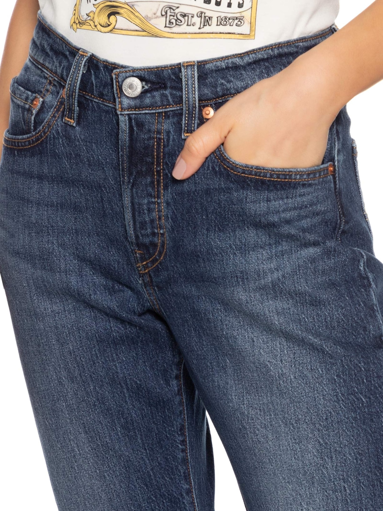 Calça Feminina 501 Curve Beyonce Azul Levi's + Beyoncé