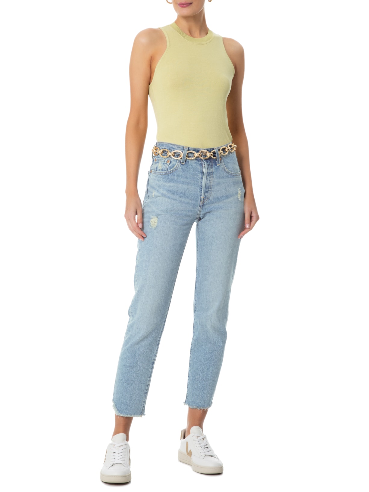 Calça Feminina 501® Crop Azul Levi's