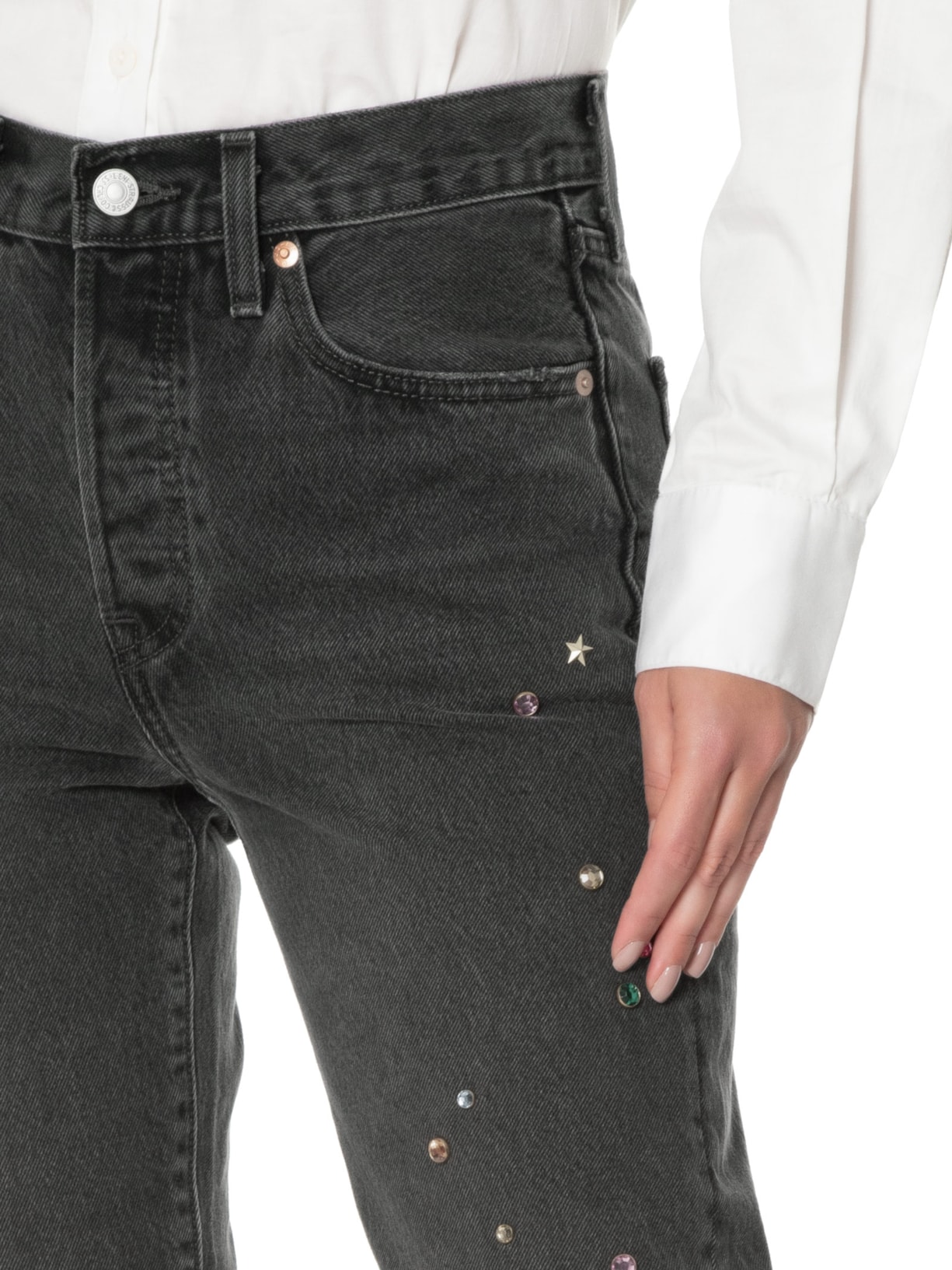 Calça Feminina 501® Sarja For Women Preto Levi's