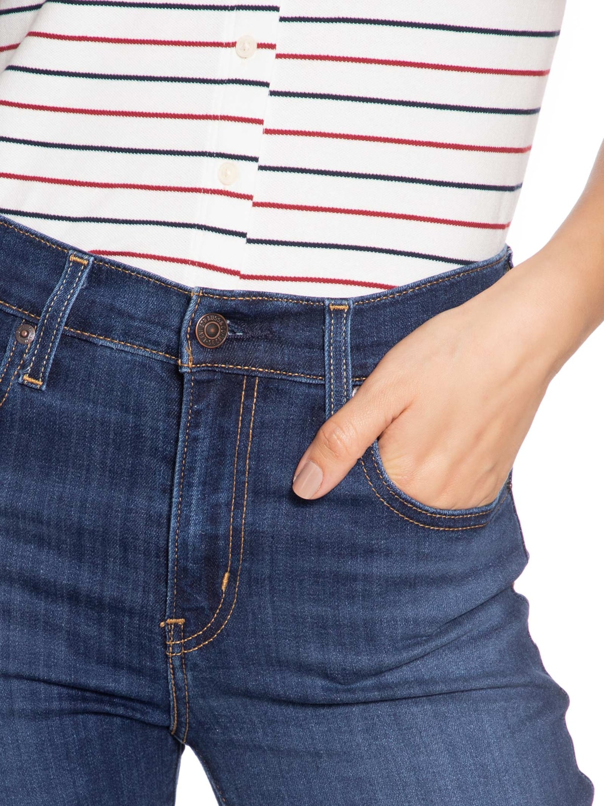 Calça Feminina 724 High Rise Straight Azul Levi's