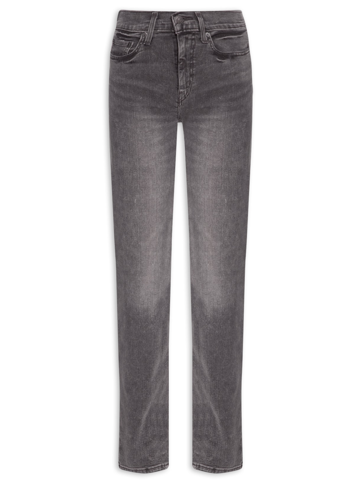 Calça Feminina 724 High Rise Straight - Cinza