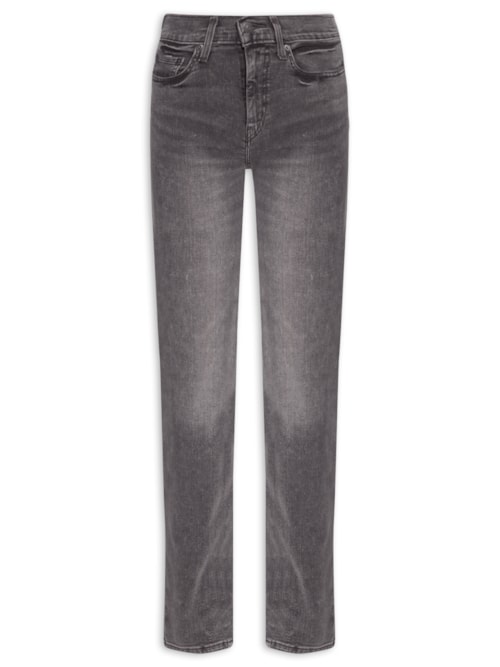 Calça Feminina 724 High Rise Straight - Cinza
