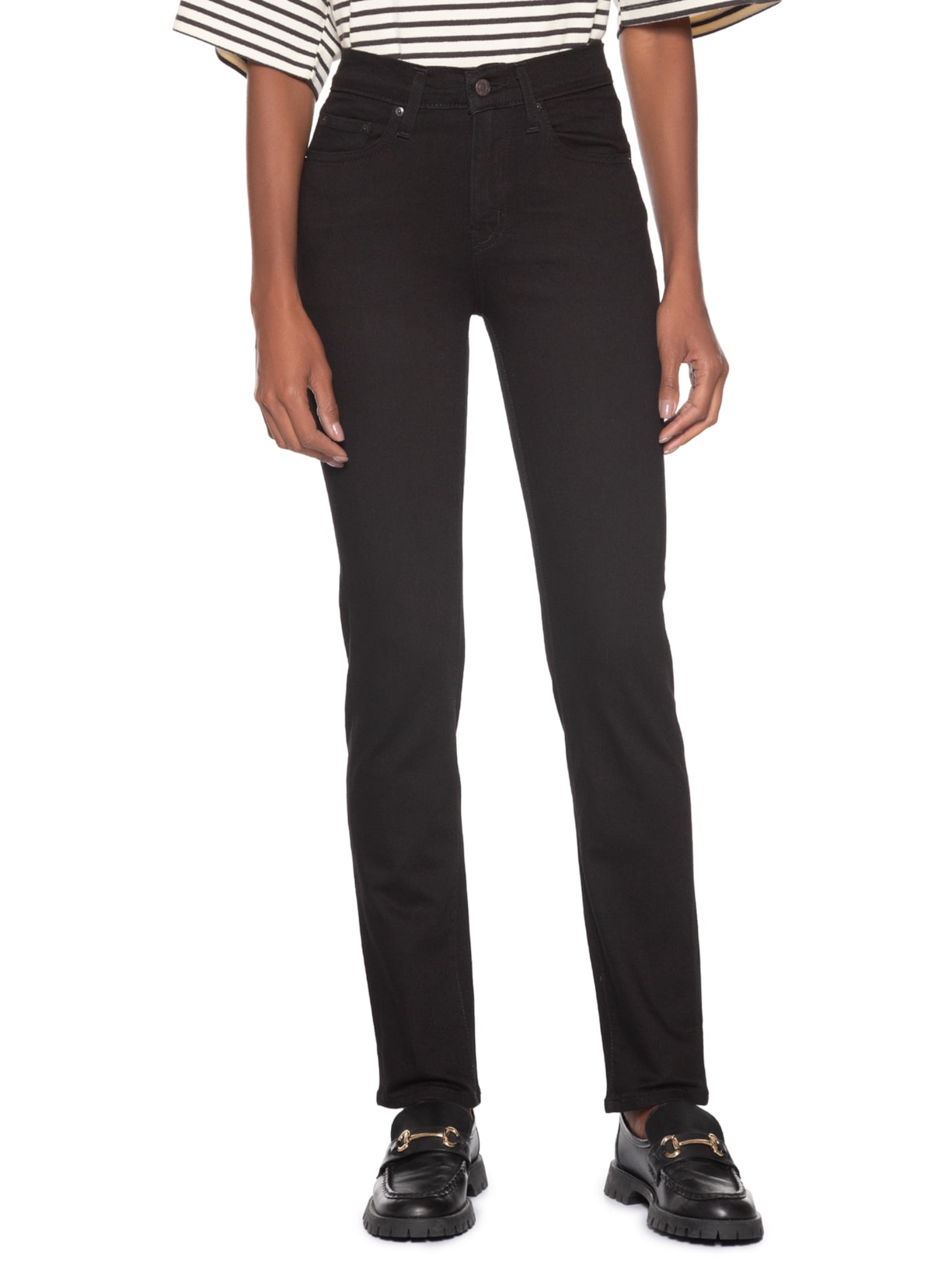 Calça Feminina 724 High Rise Straight Preto Levi's