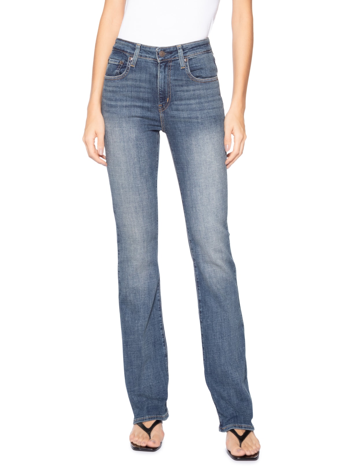 Calça Feminina 725 High Rise Bootcut Azul Levi's