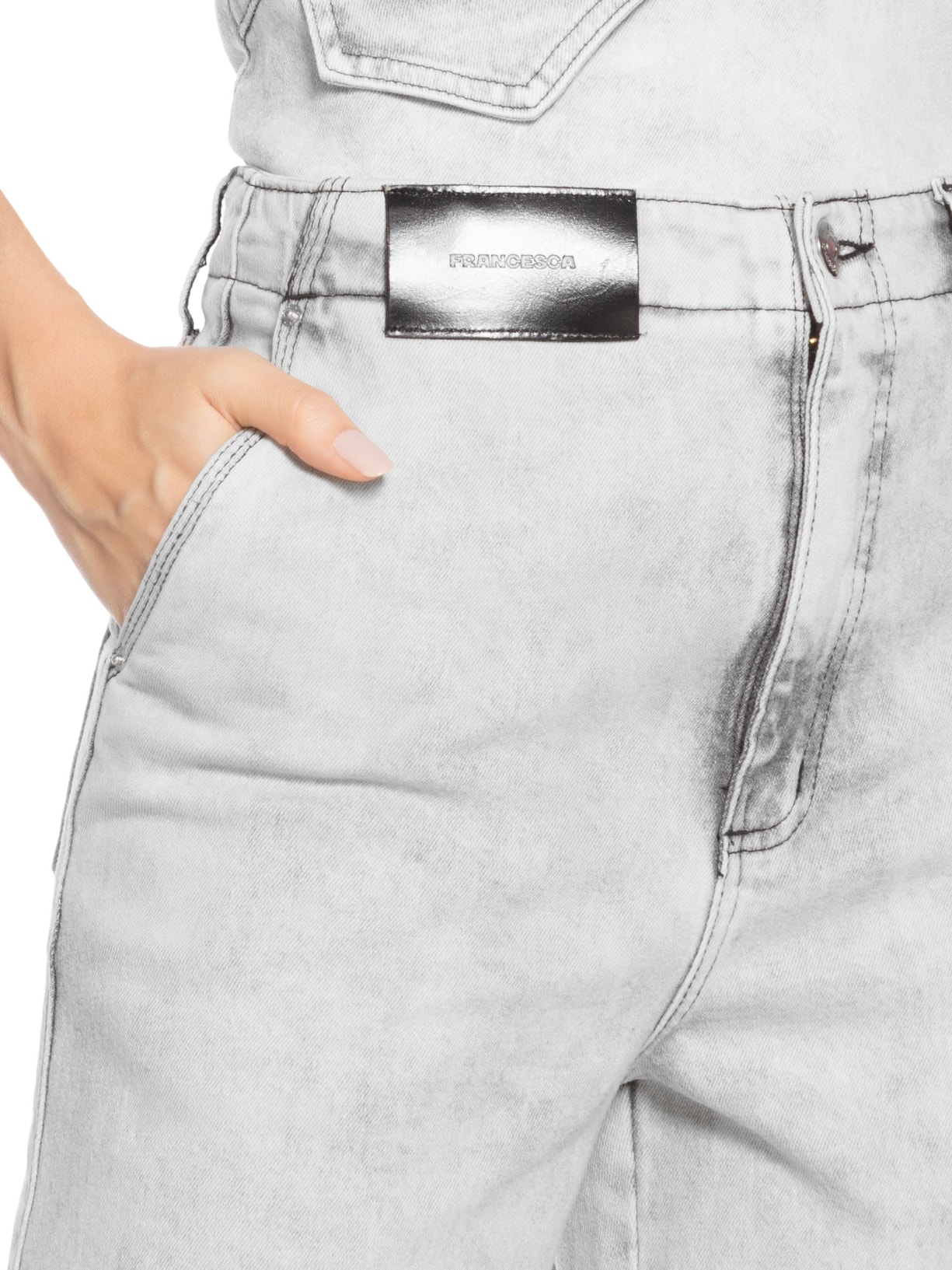 Calça Feminina Abstract Cinza Francesca