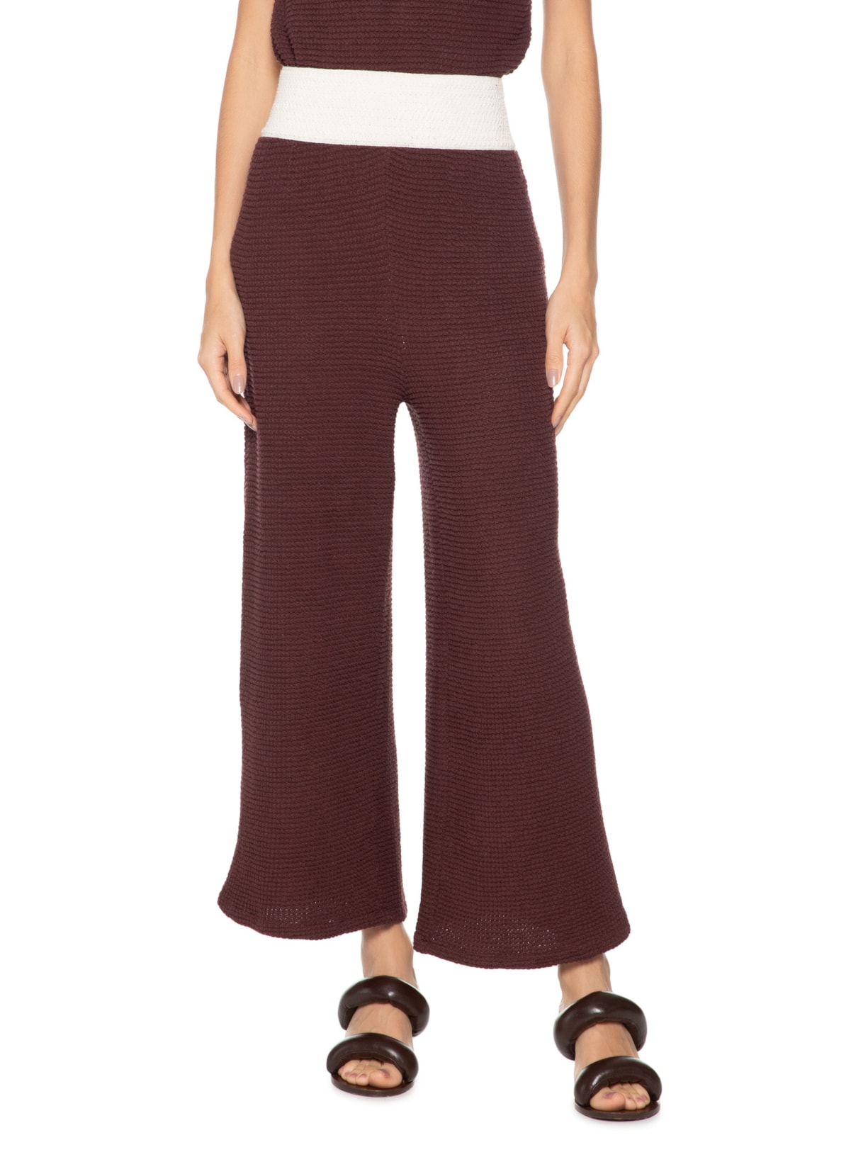 Calça Feminina Abstrato Marrom A.niemeyer