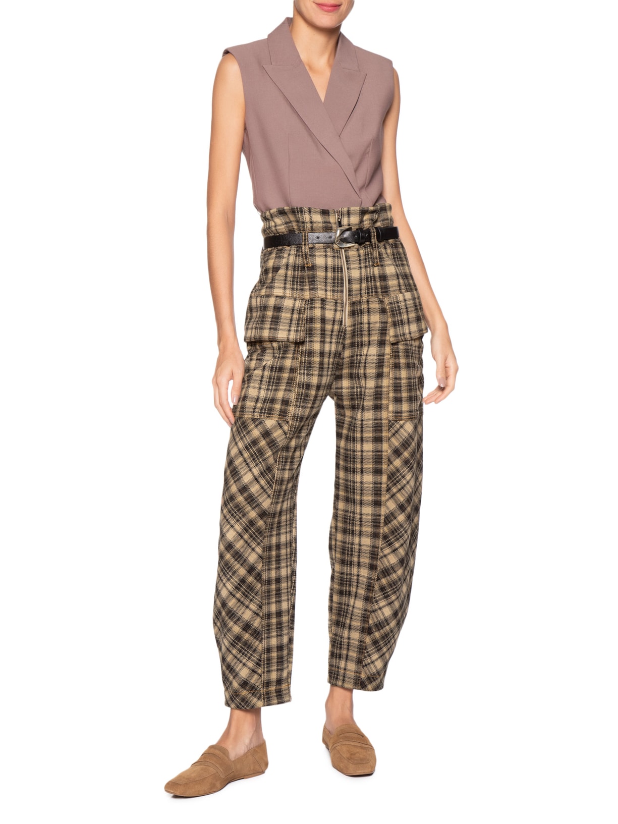 Calça Feminina Acaso Bege A.niemeyer