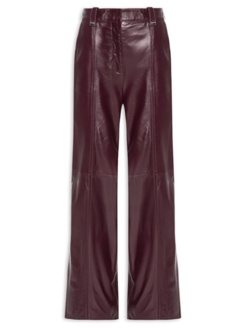 Calça Feminina Adelia Couro - Vermelho