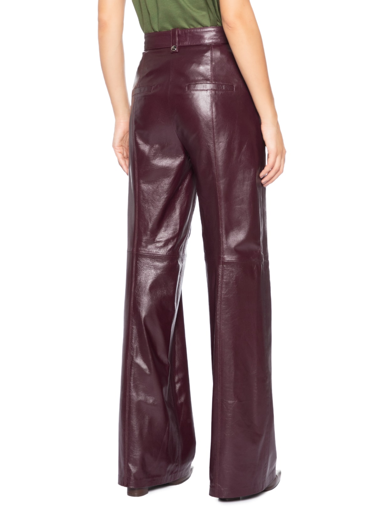 Calça Feminina Adelia Couro Vermelho Misci