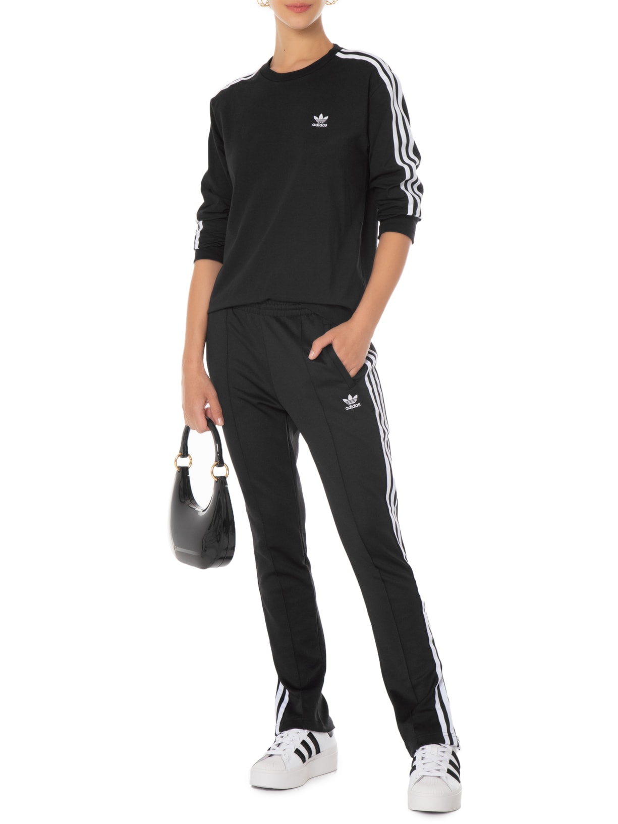 Calça Feminina Adicolor Sst Preto Adidas Originals