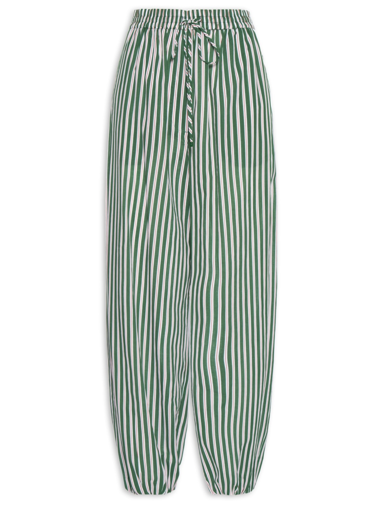 Calça Feminina Aladim de Voil Listrada Verde Animale