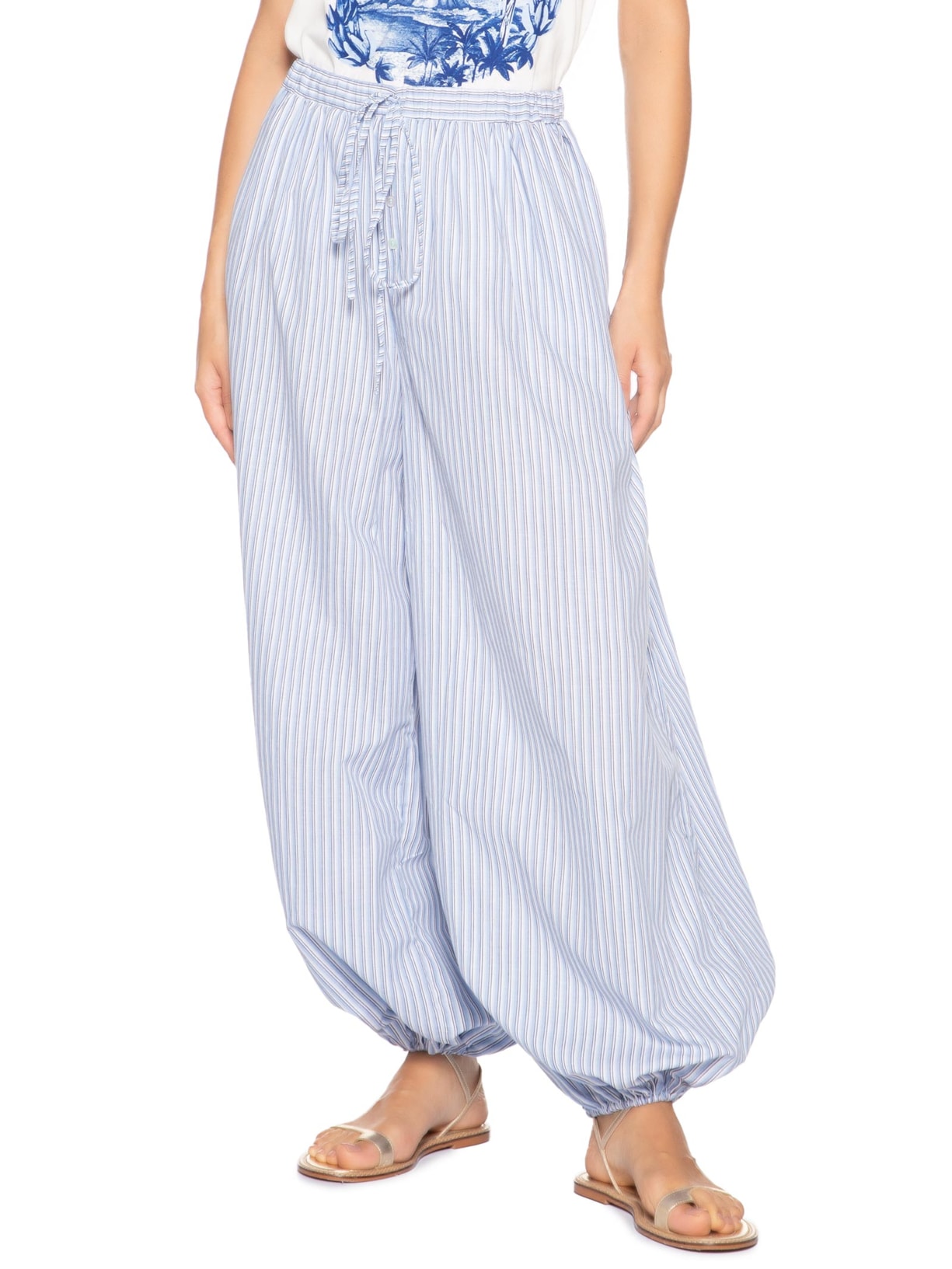 Calça Feminina Aladim Listra Azul Farm