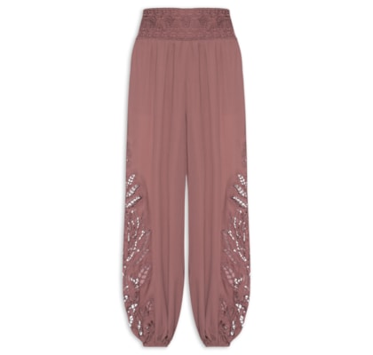 Calça Feminina Aladim Richelieu Tulipas - Rosa