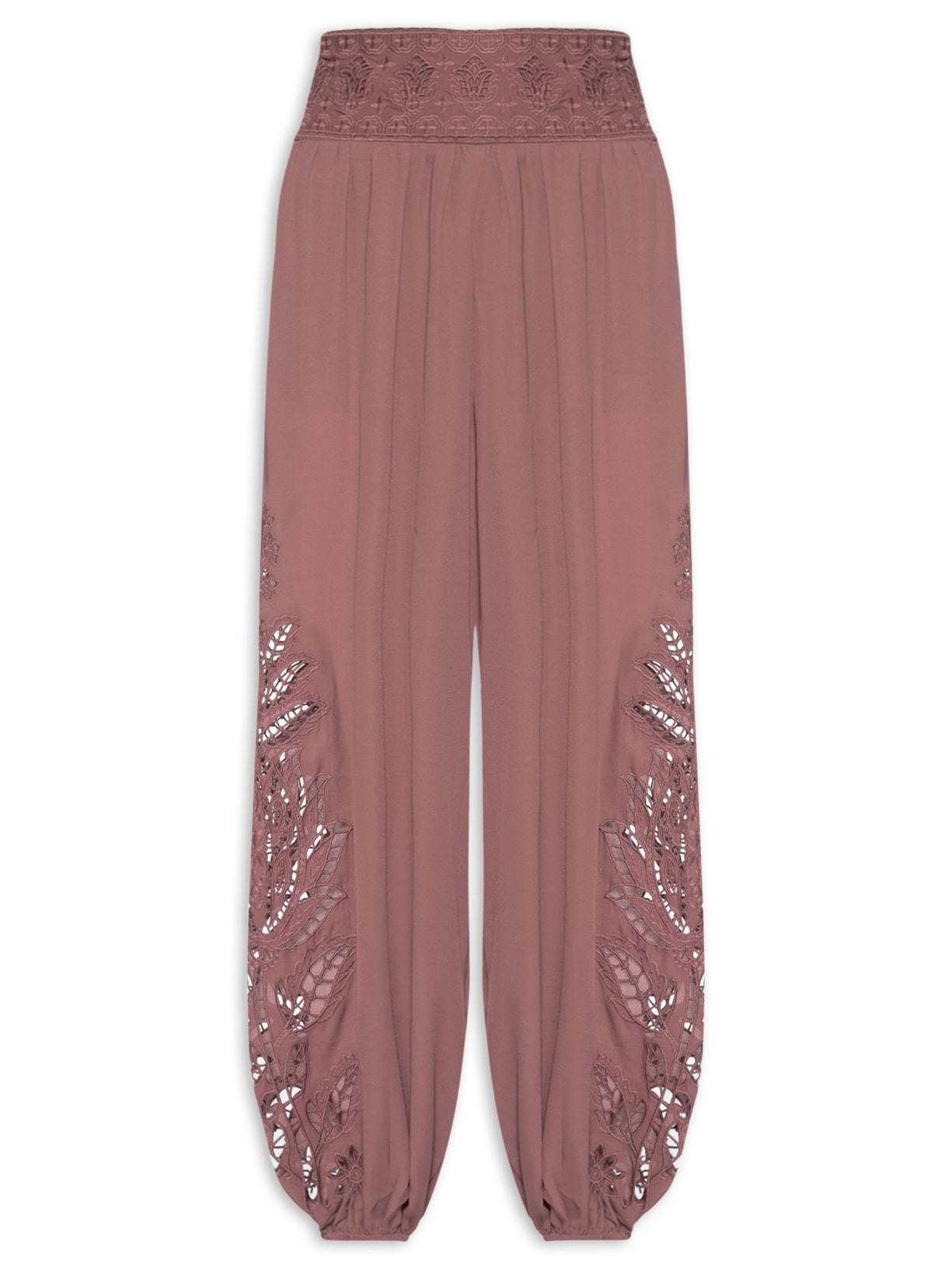 Calça Feminina Aladim Richelieu Tulipas - Rosa