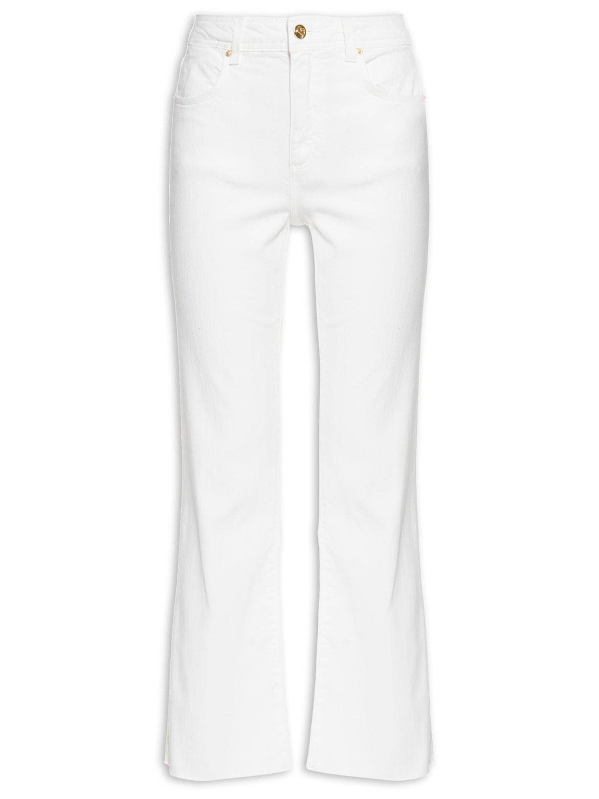 Calça Feminina Alana Sarja Branco Bo.bô