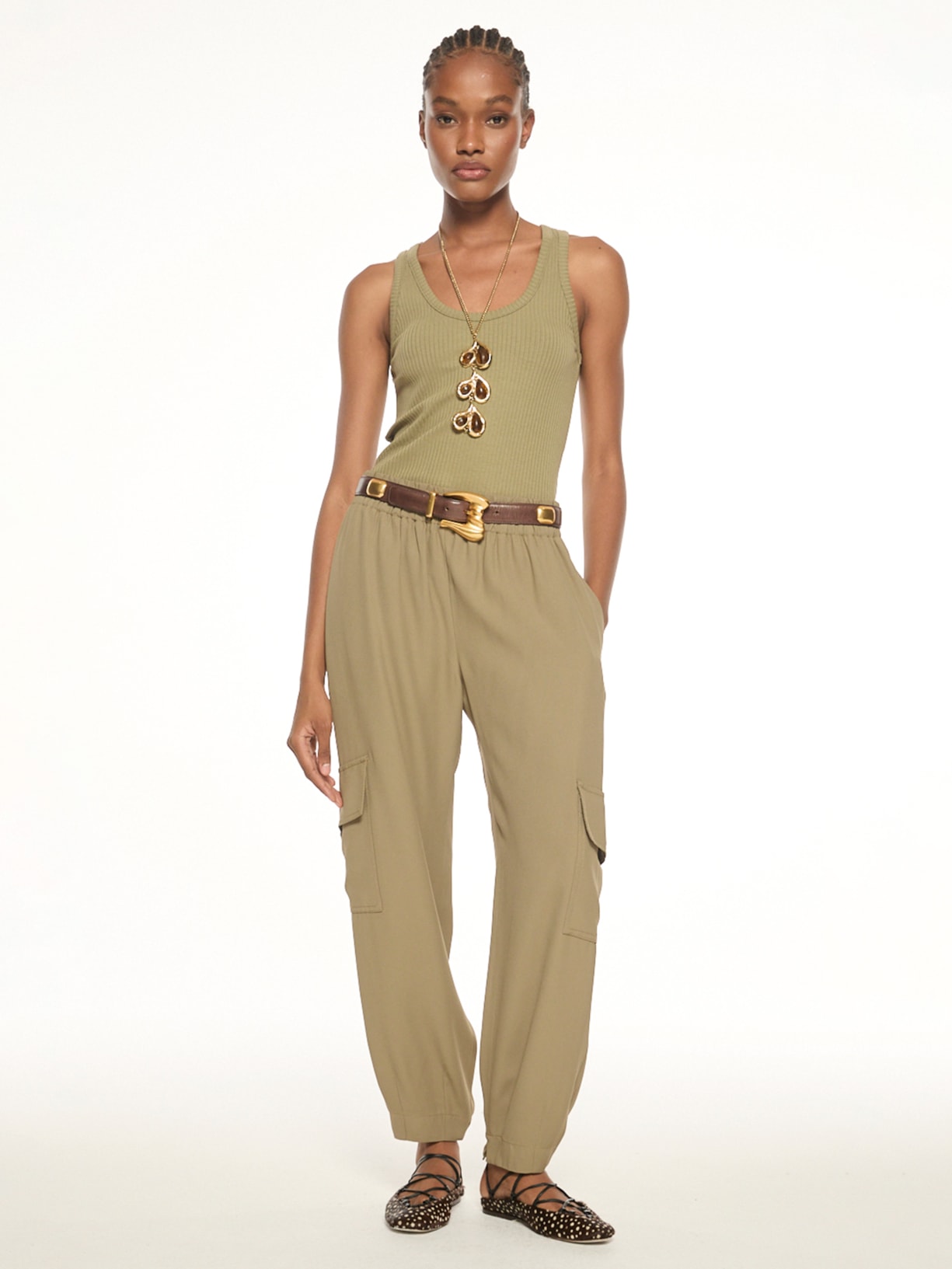 Calça Feminina Alberta Verde Mixed