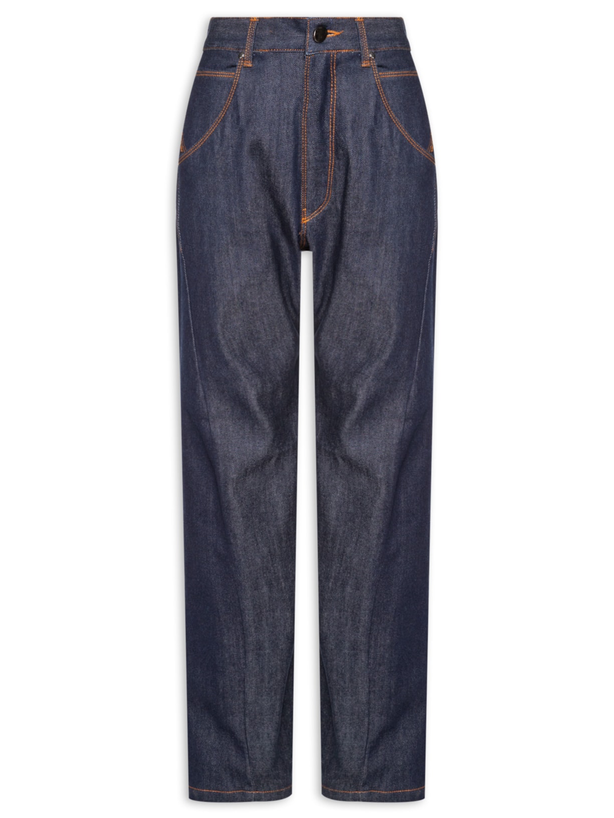 Calça Feminina Aleta Costas Jeans Raw - Azul