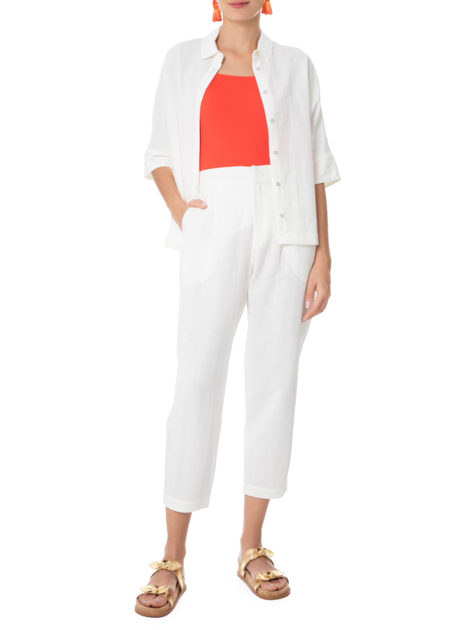 Calça Feminina Alfaiataria Afunilada - Lenny Niemeyer - Off