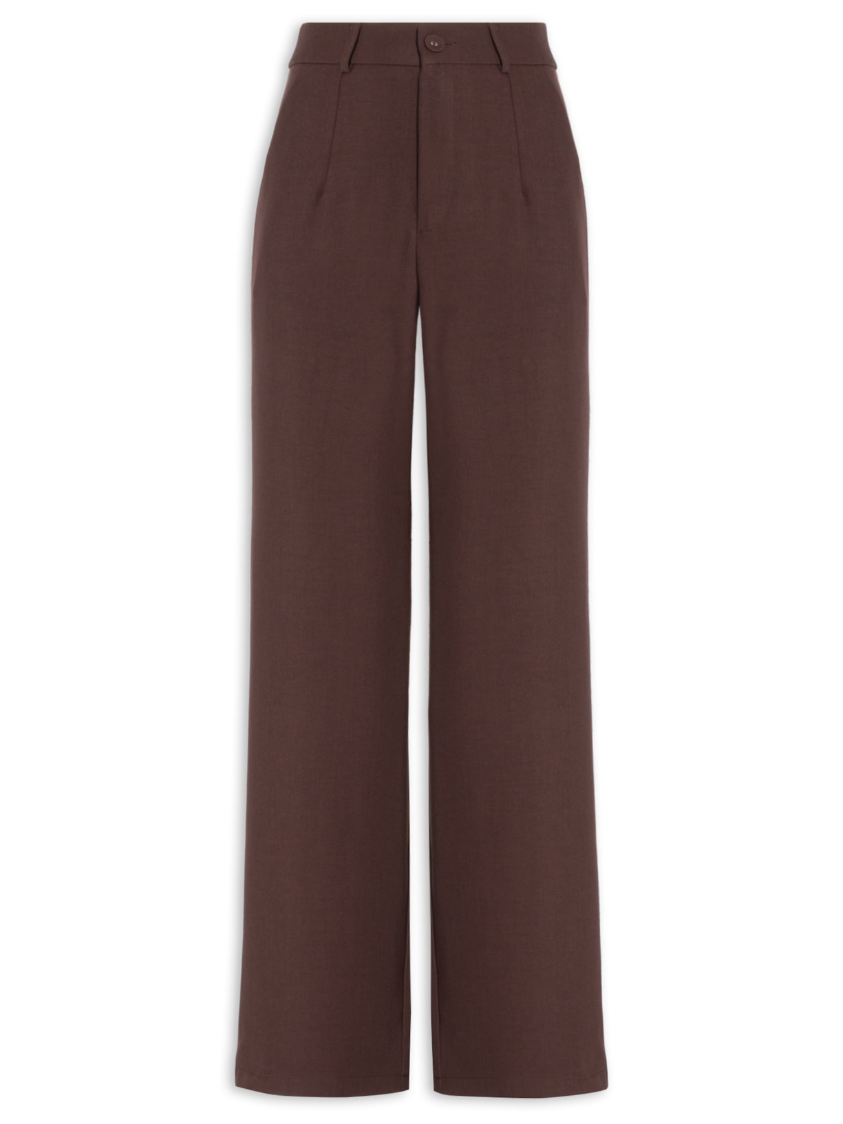 Calça Feminina Alfaiataria Básica - Marrom