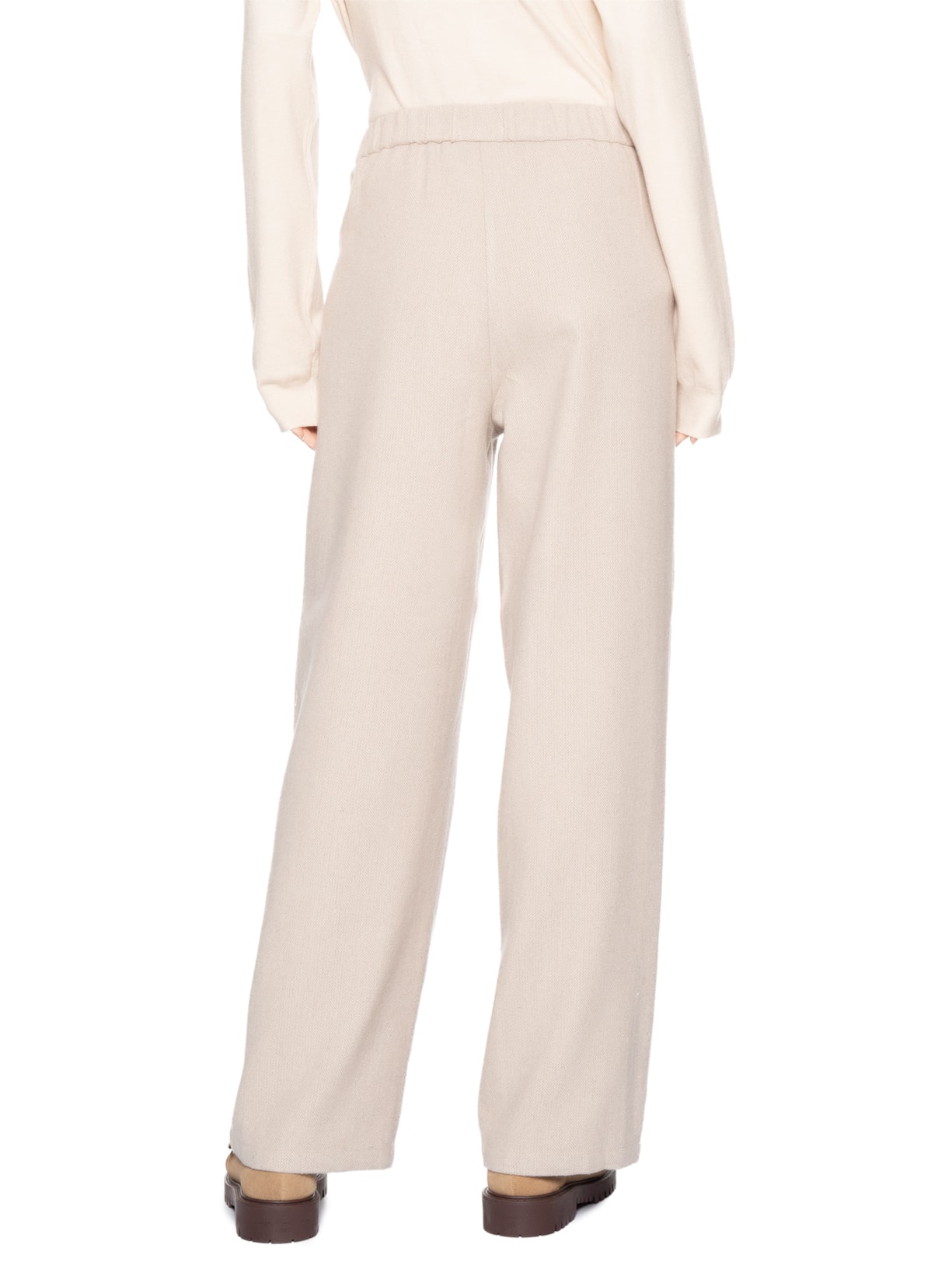 Calça Feminina Alfaiataria Bege Basiq