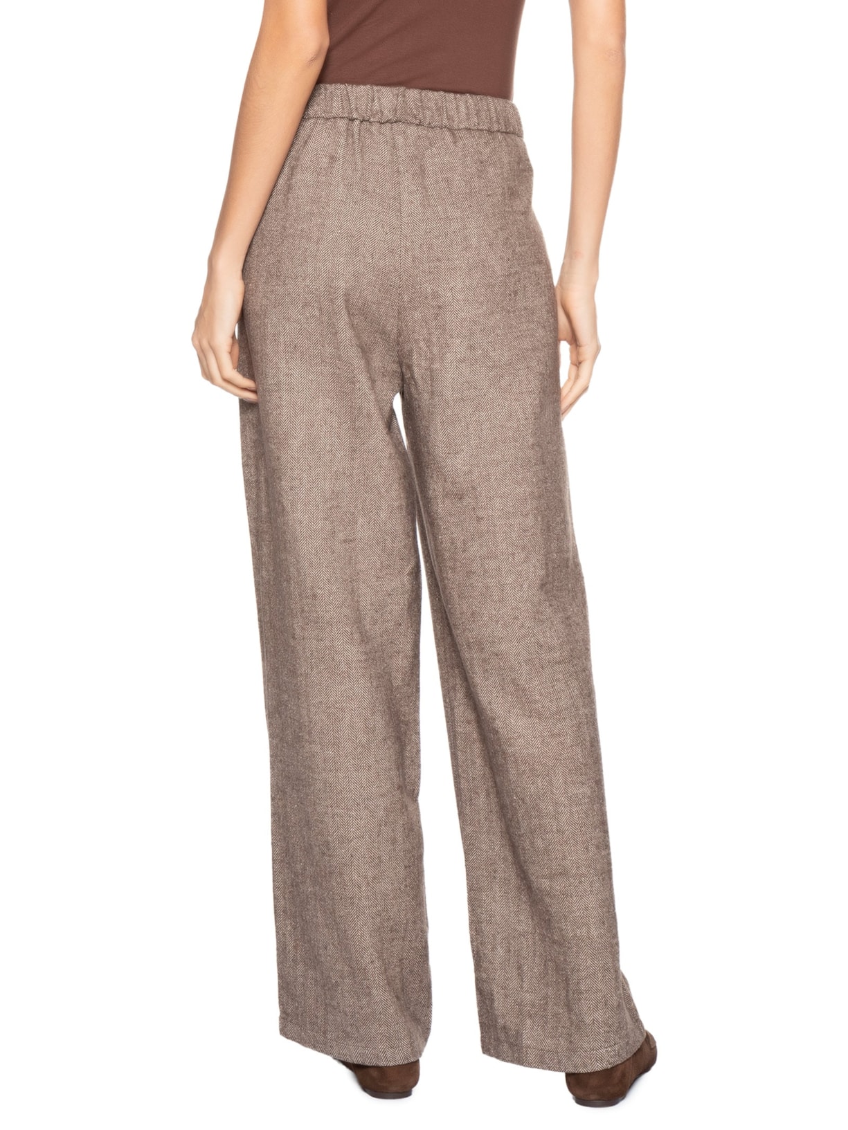 Calça Feminina Alfaiataria Bege Basiq