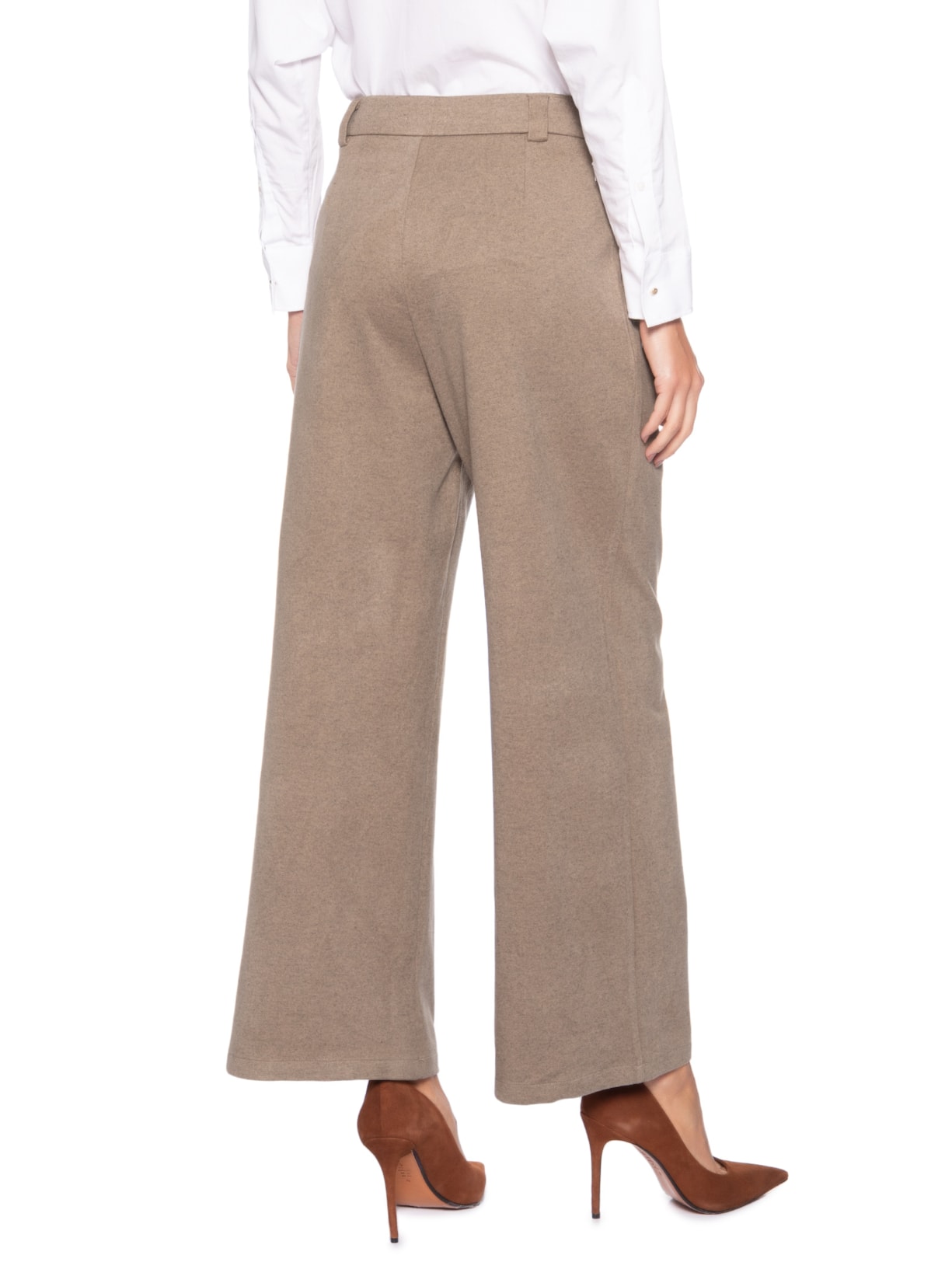 Calça Feminina Alfaiataria Bege Market 33