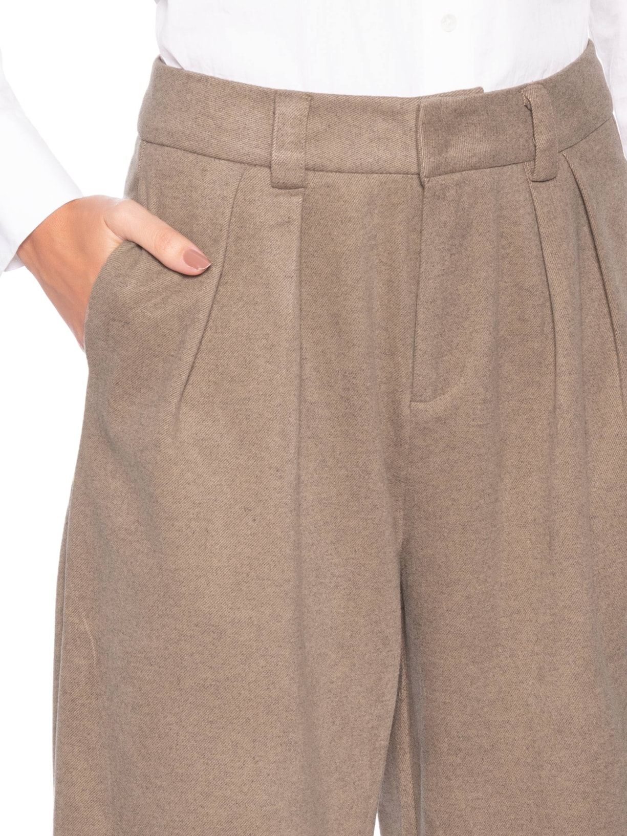 Calça Feminina Alfaiataria Bege Market 33