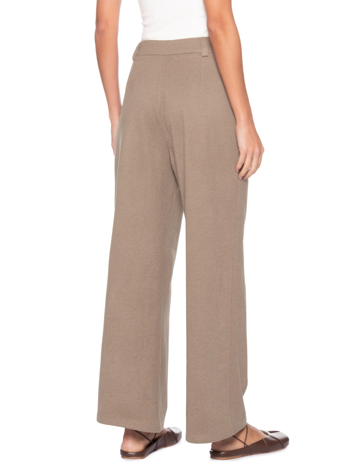 Calça Feminina Alfaiataria Bege Market 33