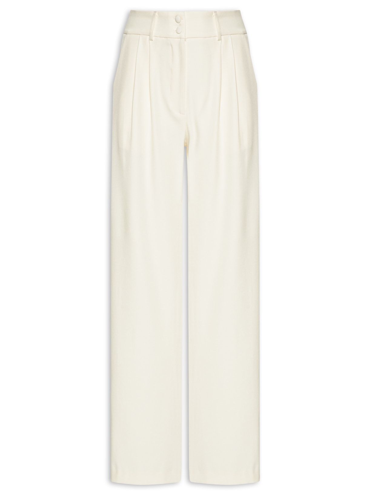 Calça Feminina Alfaiataria Branco Basiq
