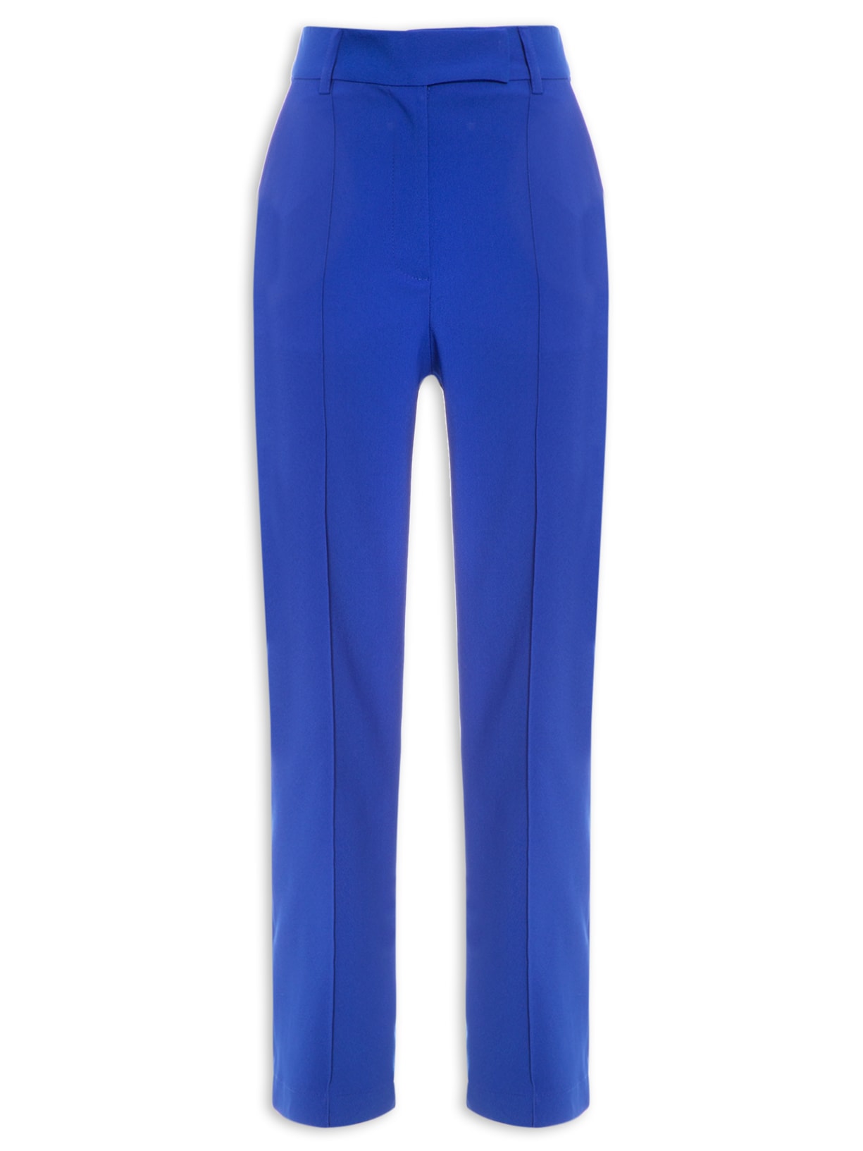 Calça Feminina Alfaiataria Cintura Alta - Azul