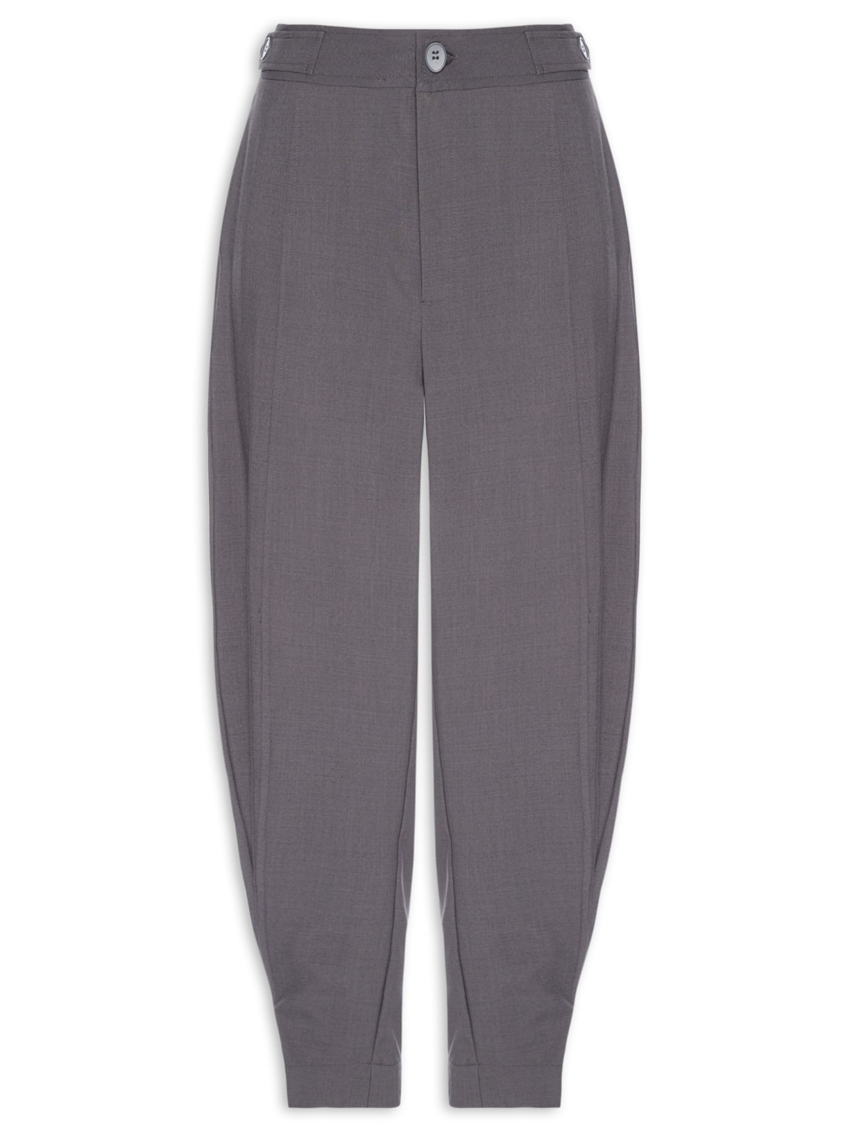 Calça Feminina Alfaiataria Cinza Market 33