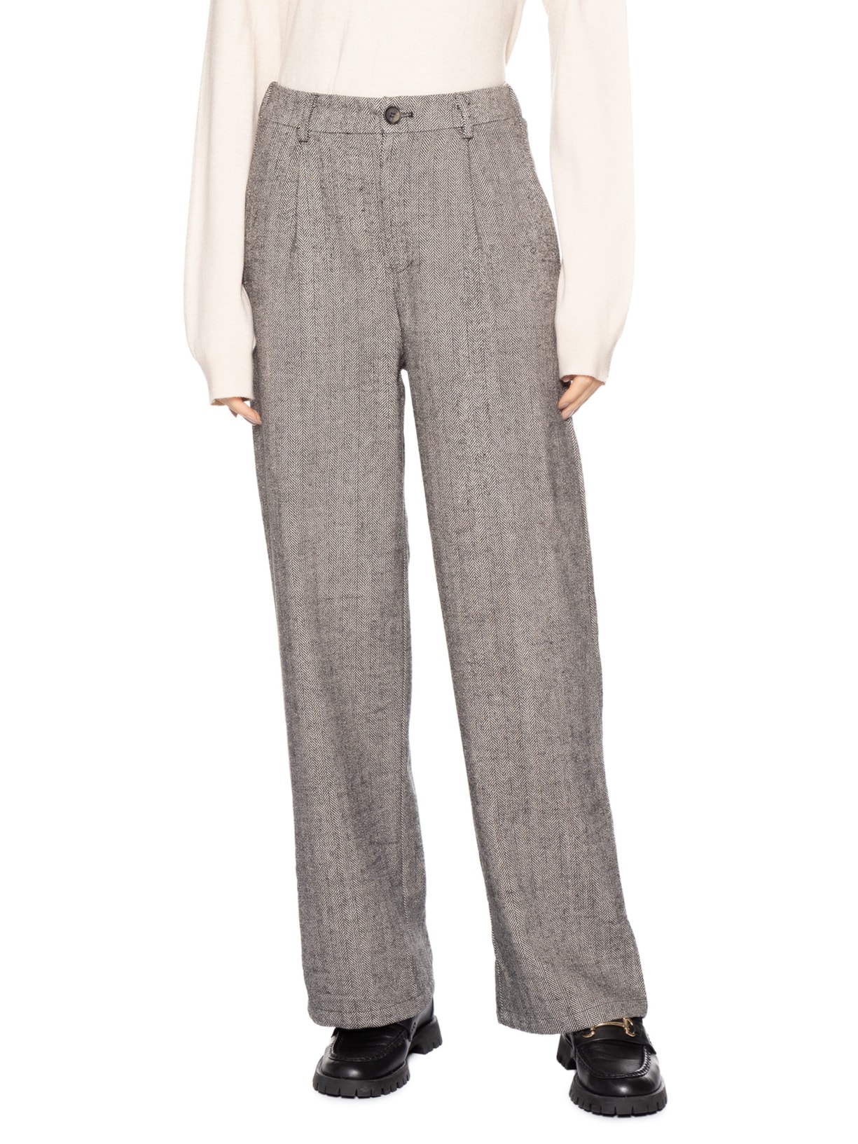 Calça Feminina Alfaiataria Cinza Basiq