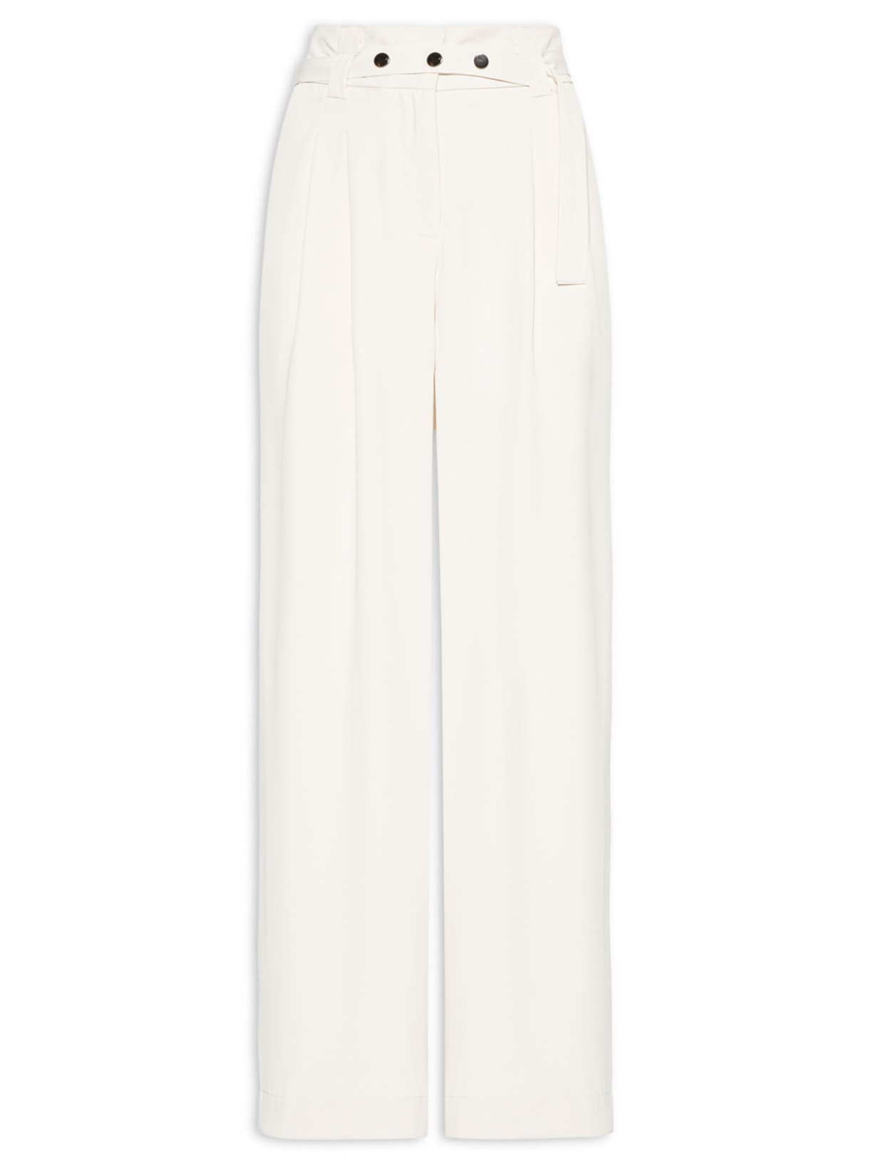 Calça Feminina Alfaiataria Com Cinto - Off White