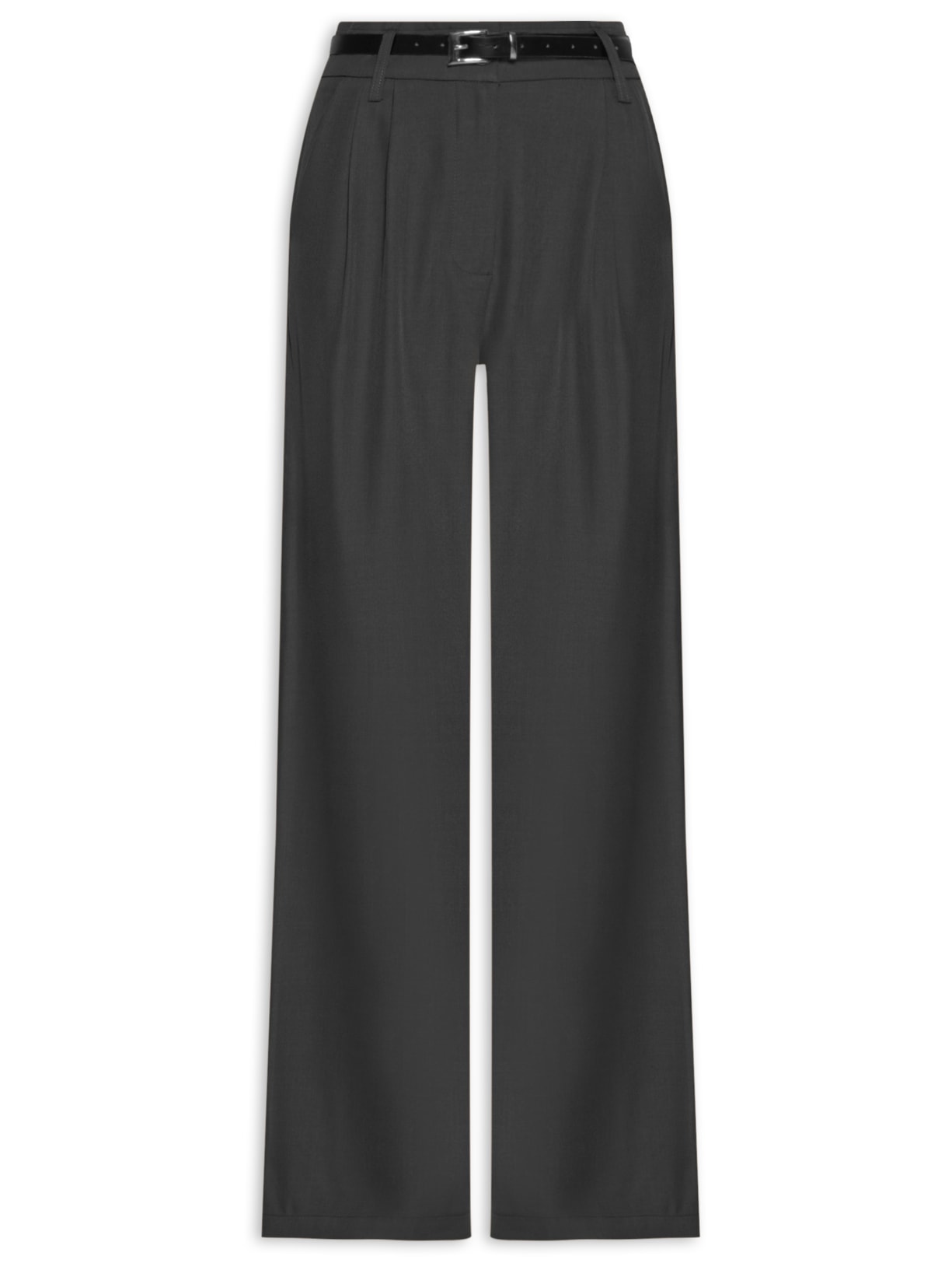 Calça Feminina Alfaiataria Detalhe Cós - Preto