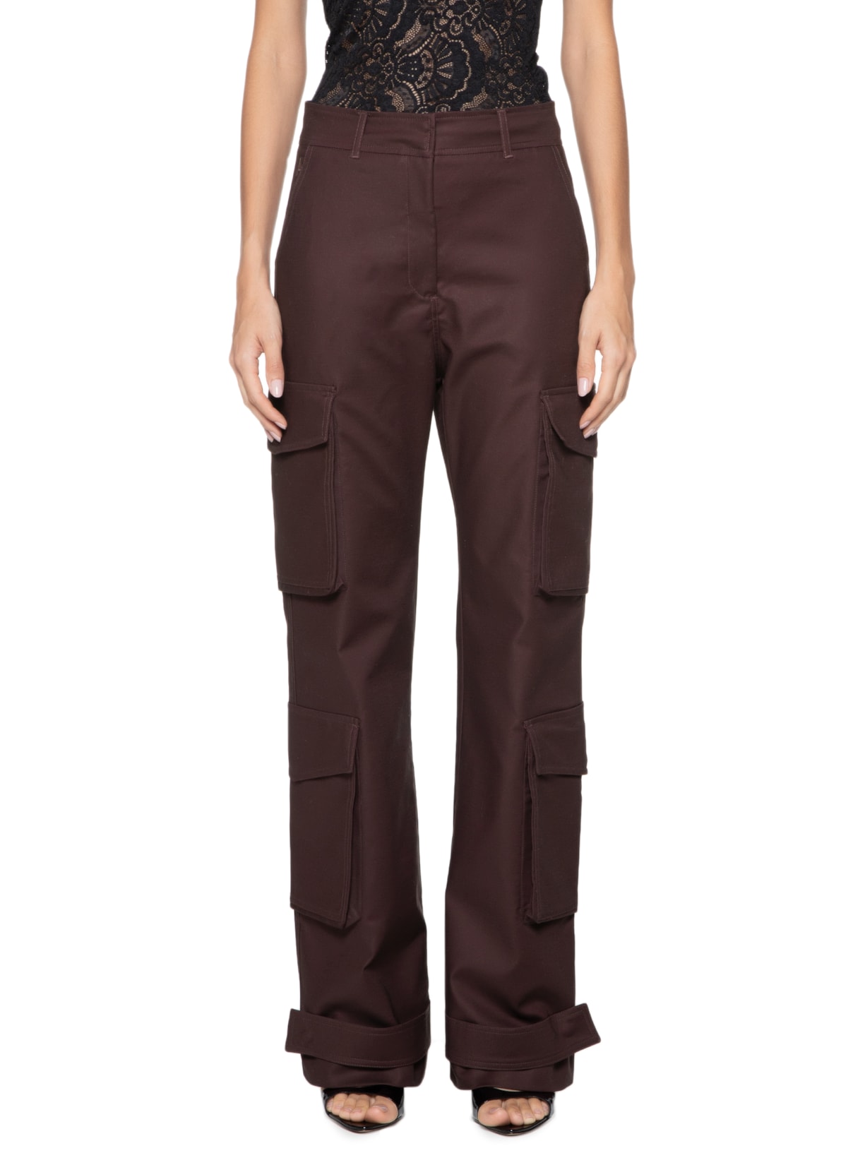 Calça Feminina Alfaiataria Frankina Marrom  Andrea Bogosian