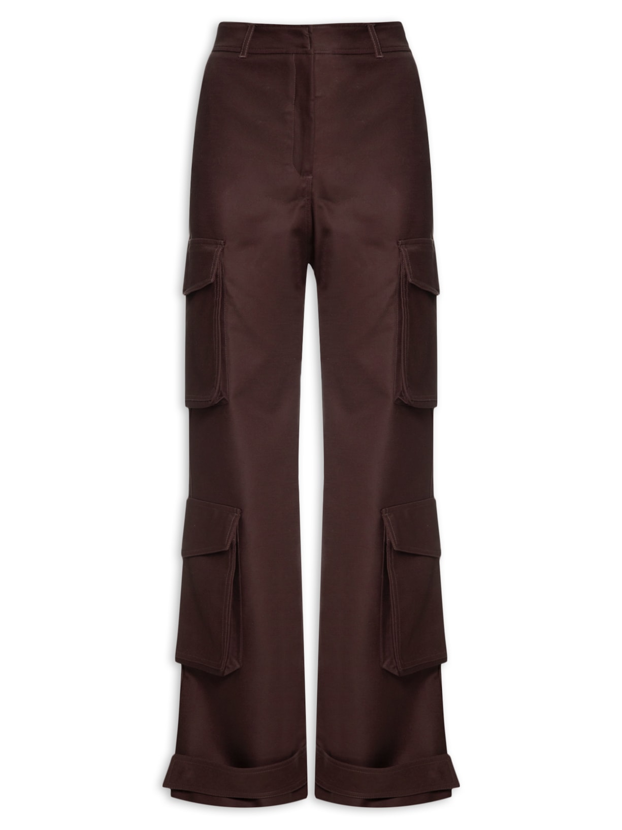 Calça Feminina Alfaiataria Frankina Marrom  Andrea Bogosian