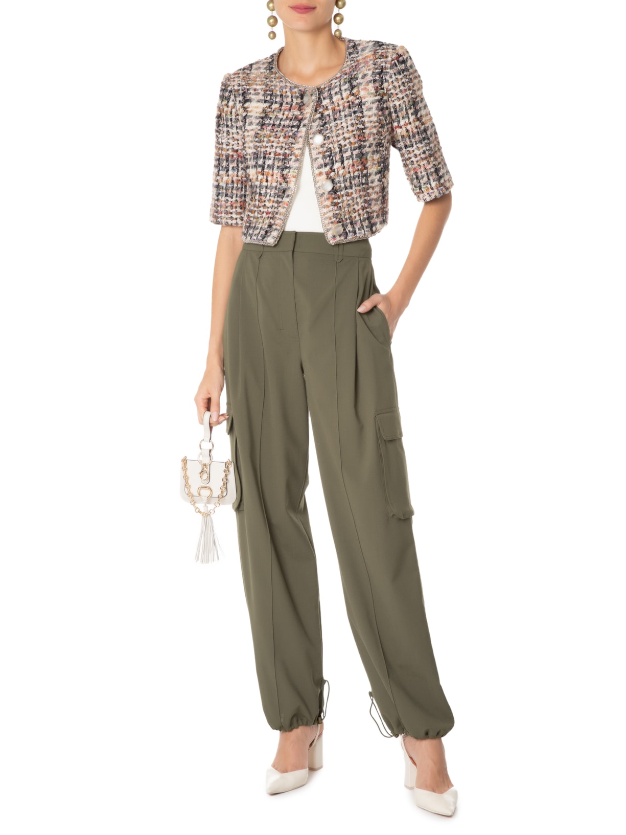 Calça Feminina Alfaiataria Inspira Louis Verde Nk