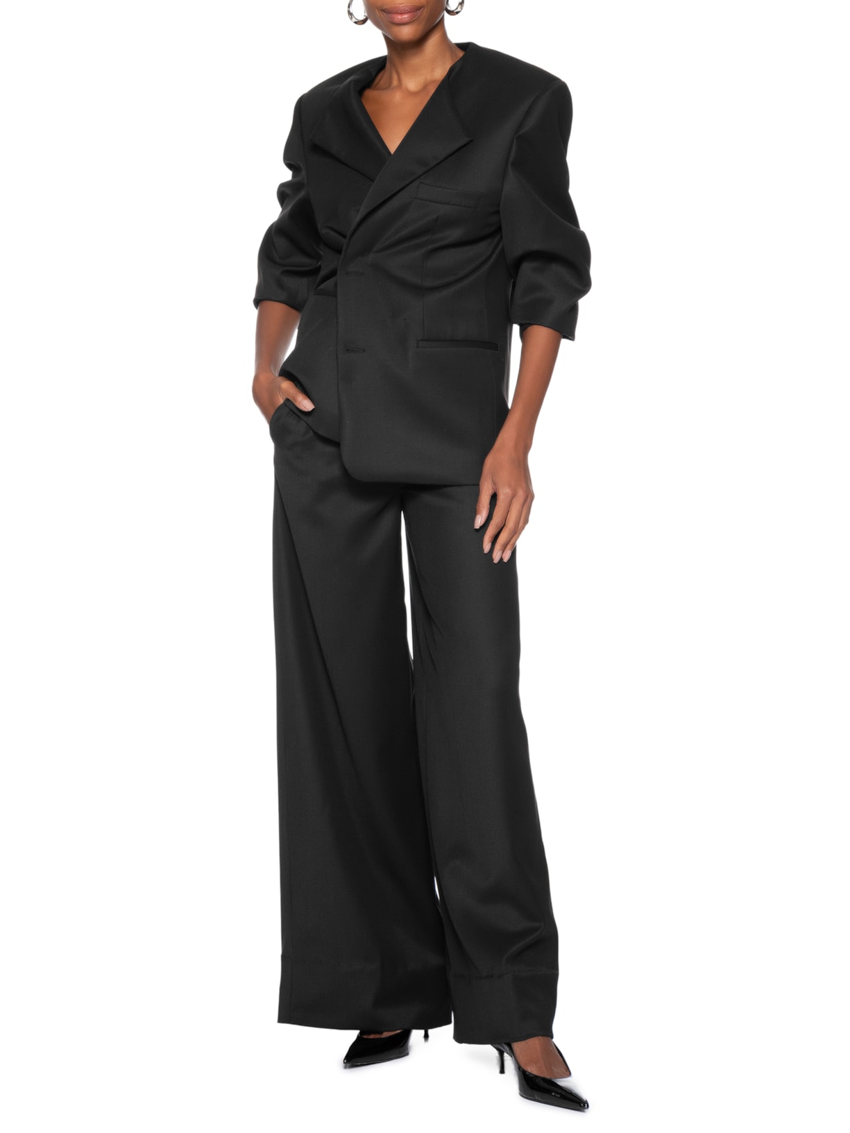 Calça Feminina Alfaiataria Lã Preto Galavote