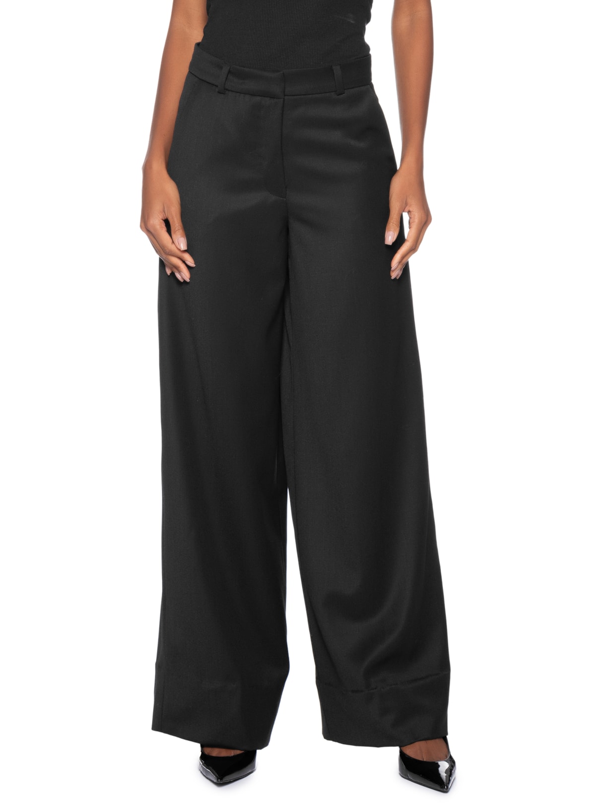 Calça Feminina Alfaiataria Lã Preto Galavote