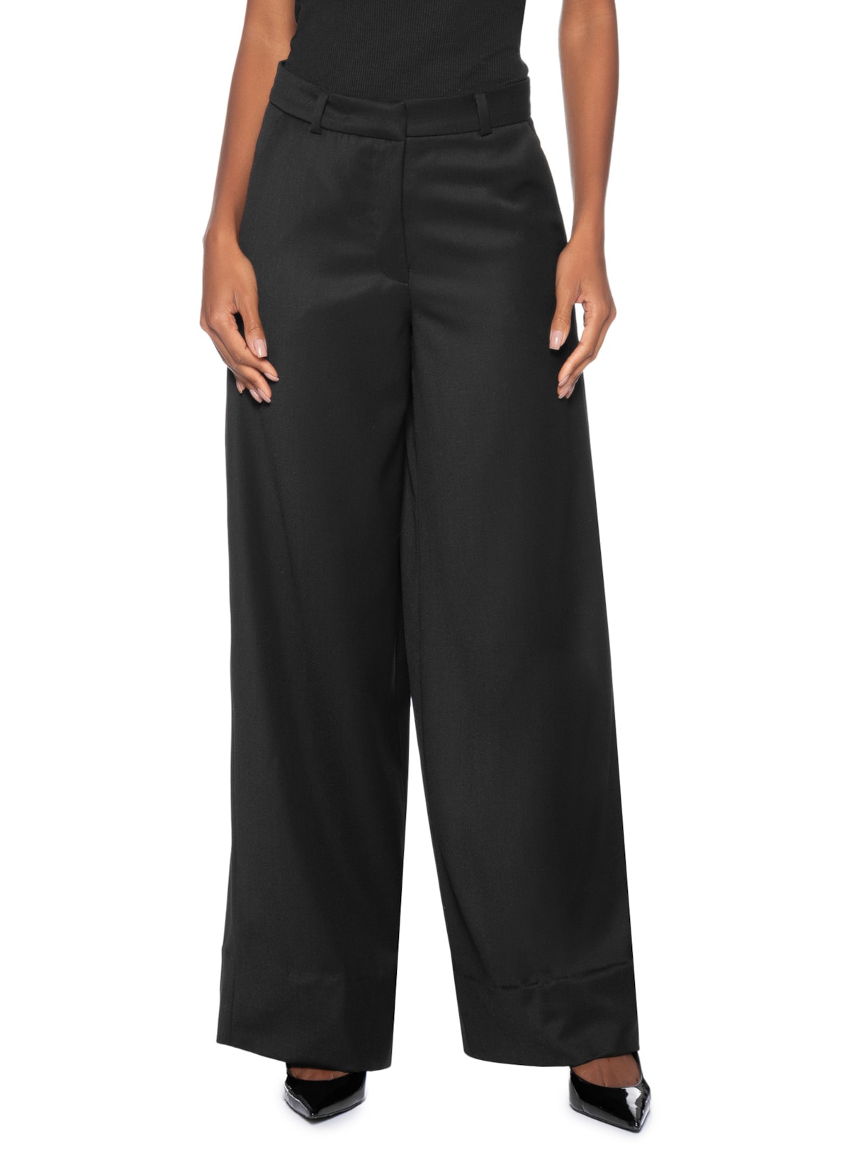 Calça Feminina Alfaiataria Lã Preto Galavote