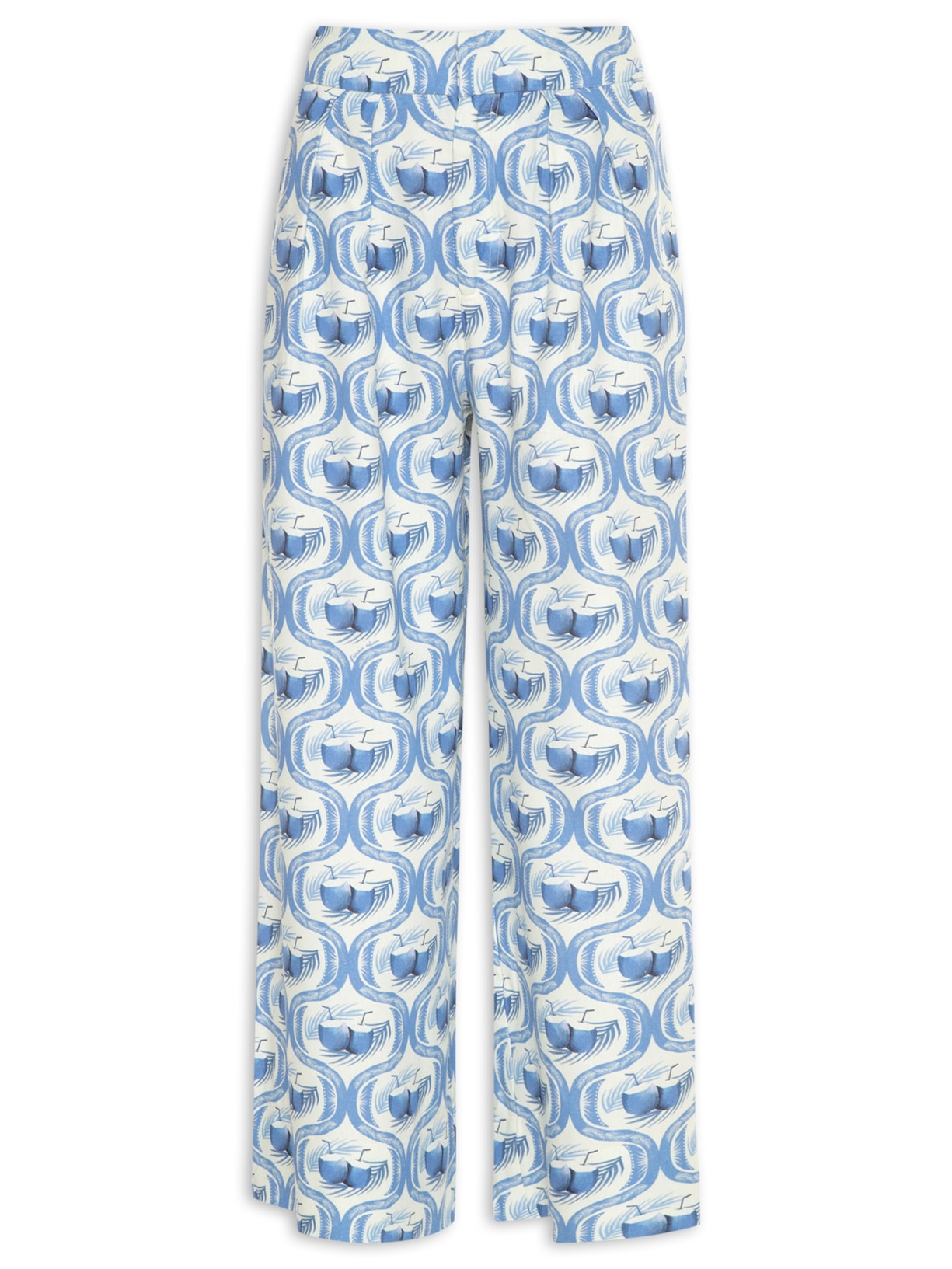 Calça Feminina Alfaiataria Lembrança De Verão Coco - Azul