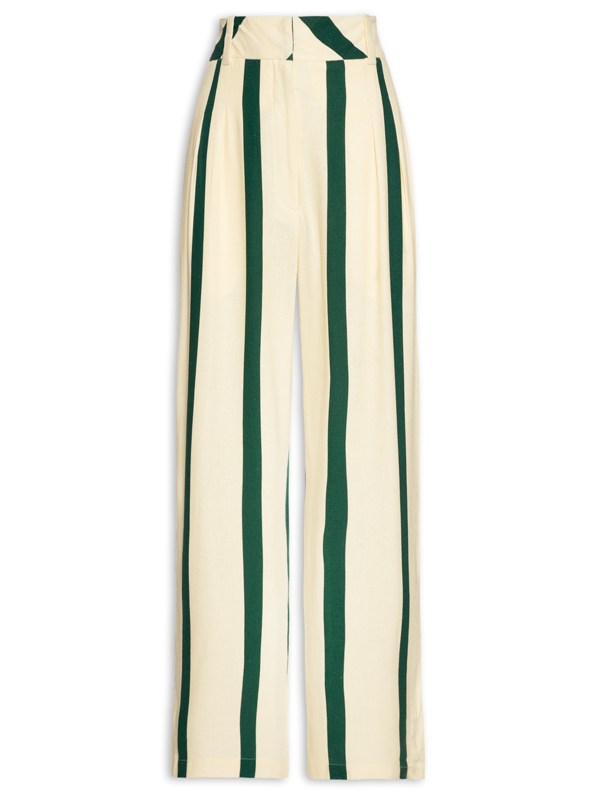 Calça Feminina Alfaiataria Linho Costa - Verde