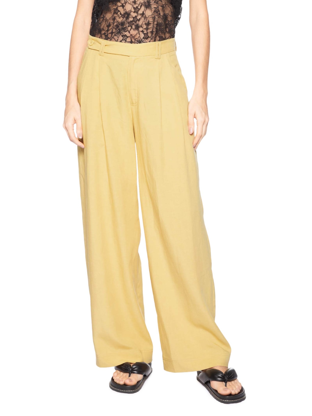 Calça Feminina Alfaiataria Marieta Amarelo Animale Jeans