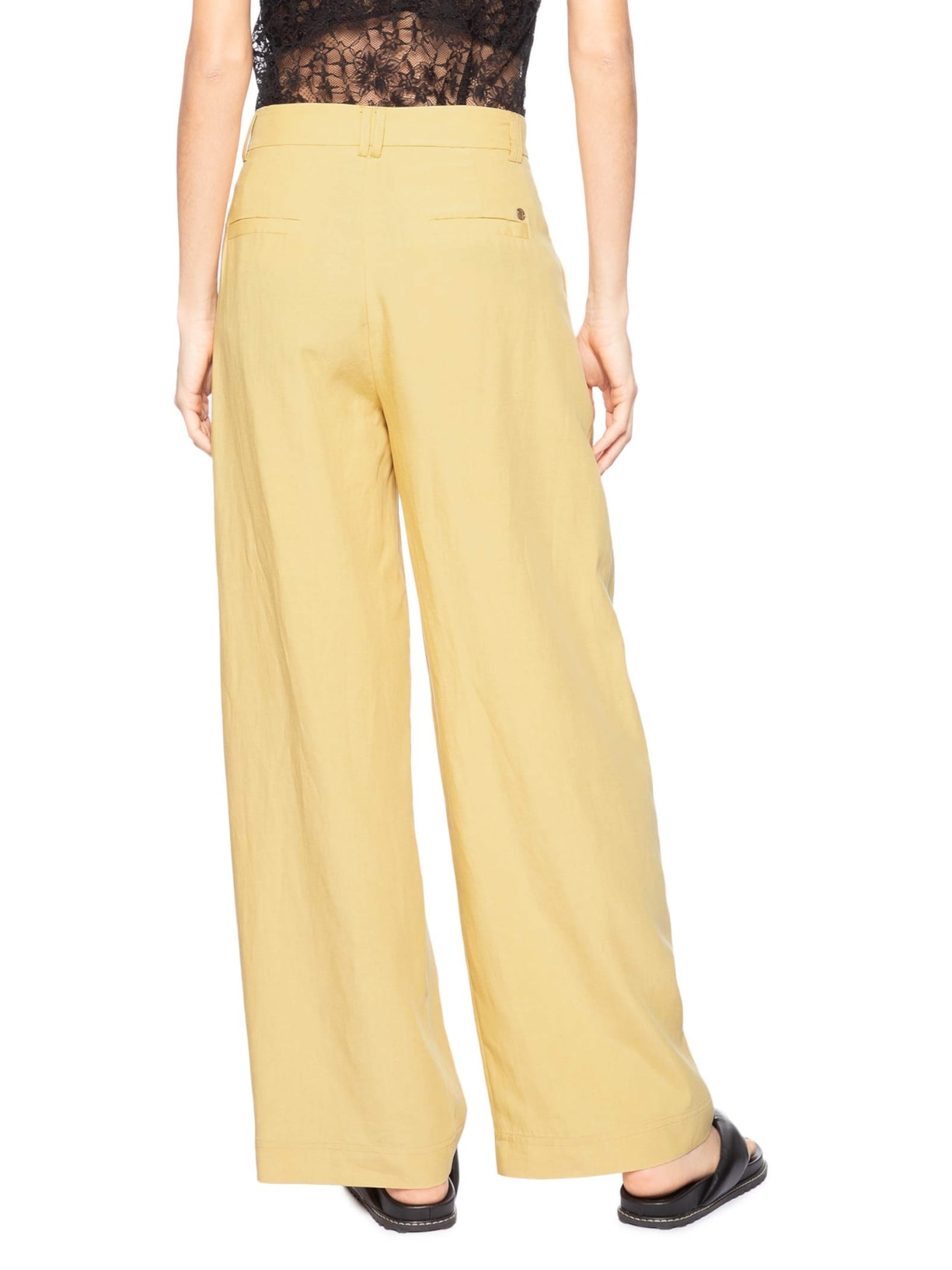 Calça Feminina Alfaiataria Marieta Amarelo Animale Jeans