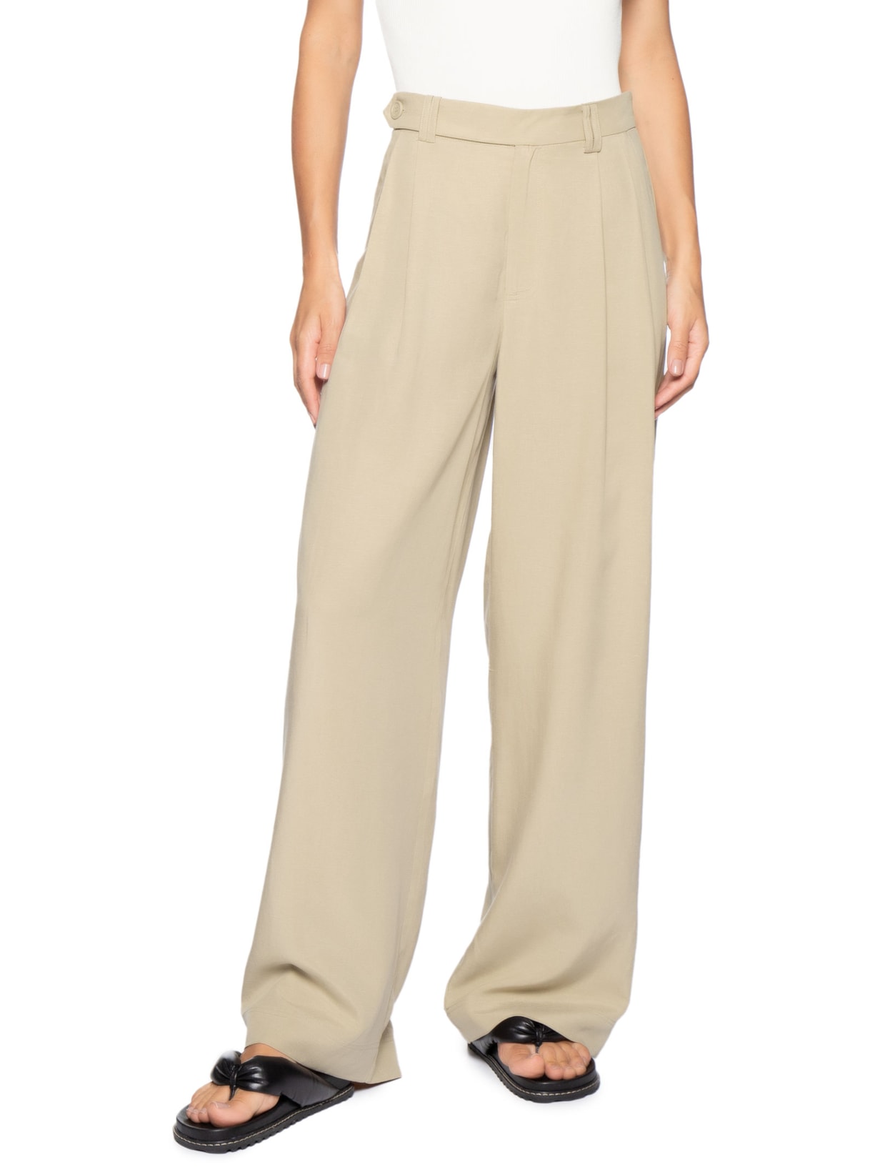 Calça Feminina Alfaiataria Marieta – Marrom Animale Jeans