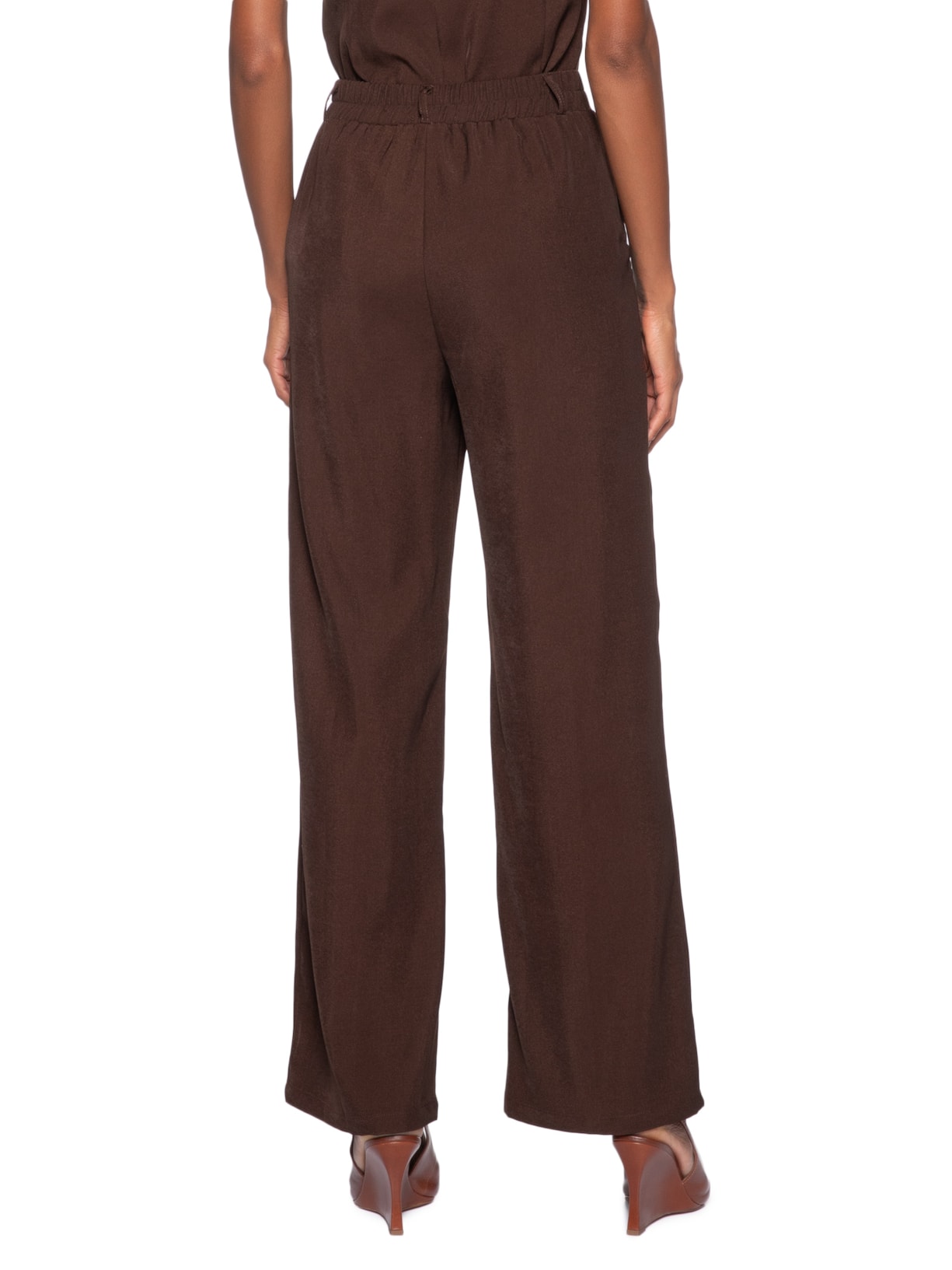 Calça Feminina Alfaiataria Marrom '2Essential